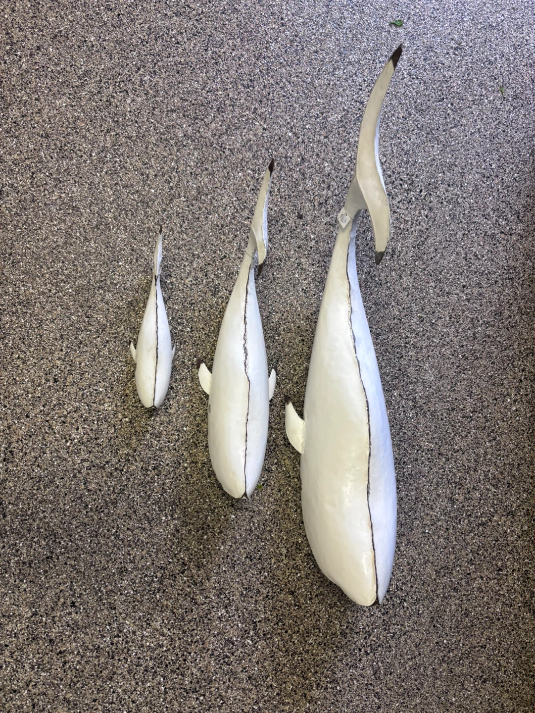 Set of 3 White Whale Decor - photo 3