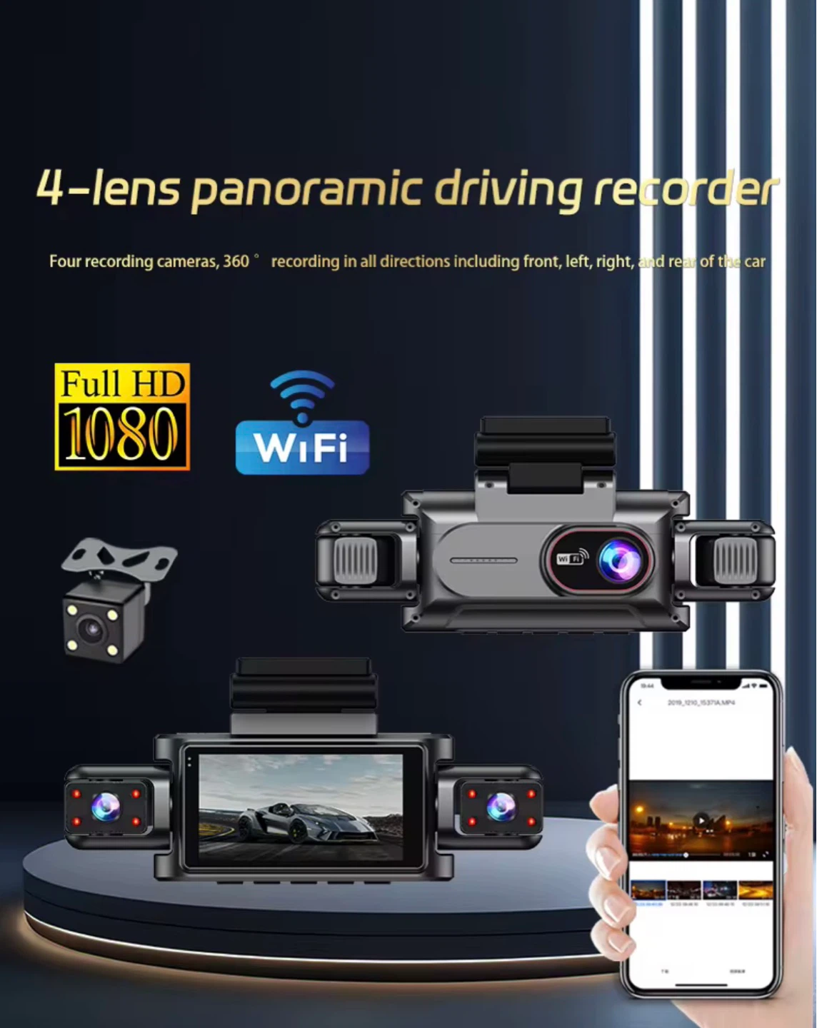 4 Channels Dash Cam WiFi - photo 2