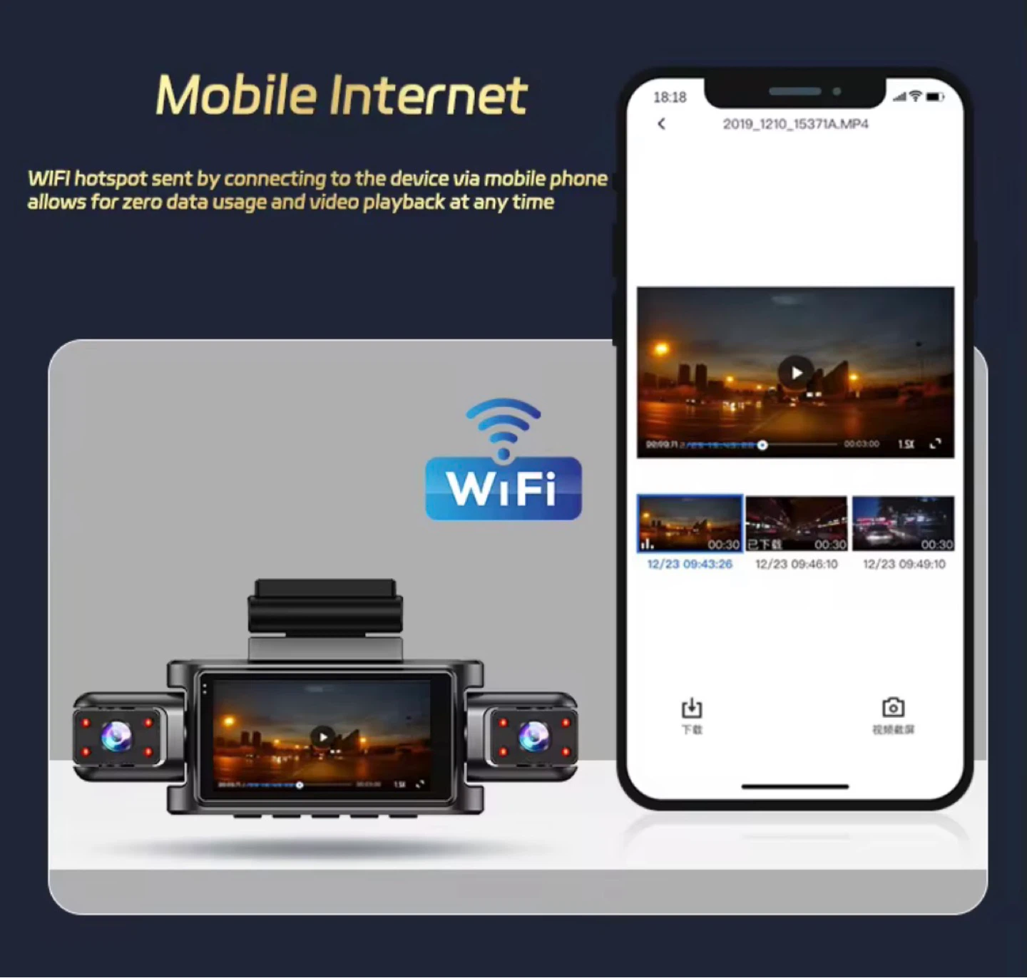 4 Channels Dash Cam WiFi - photo 4