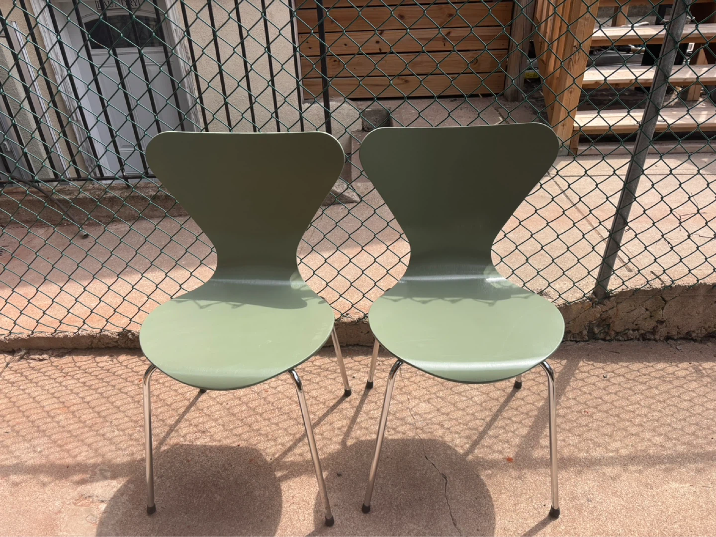 Pair of Sage Green Chairs