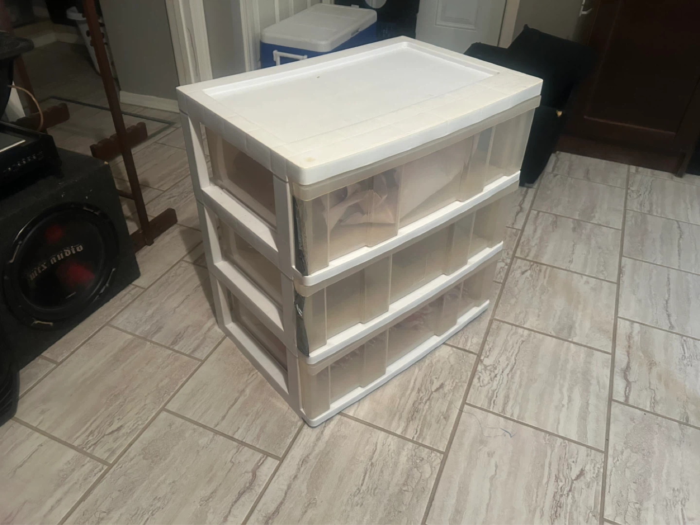 Plastic 3-Drawer Storage Unit