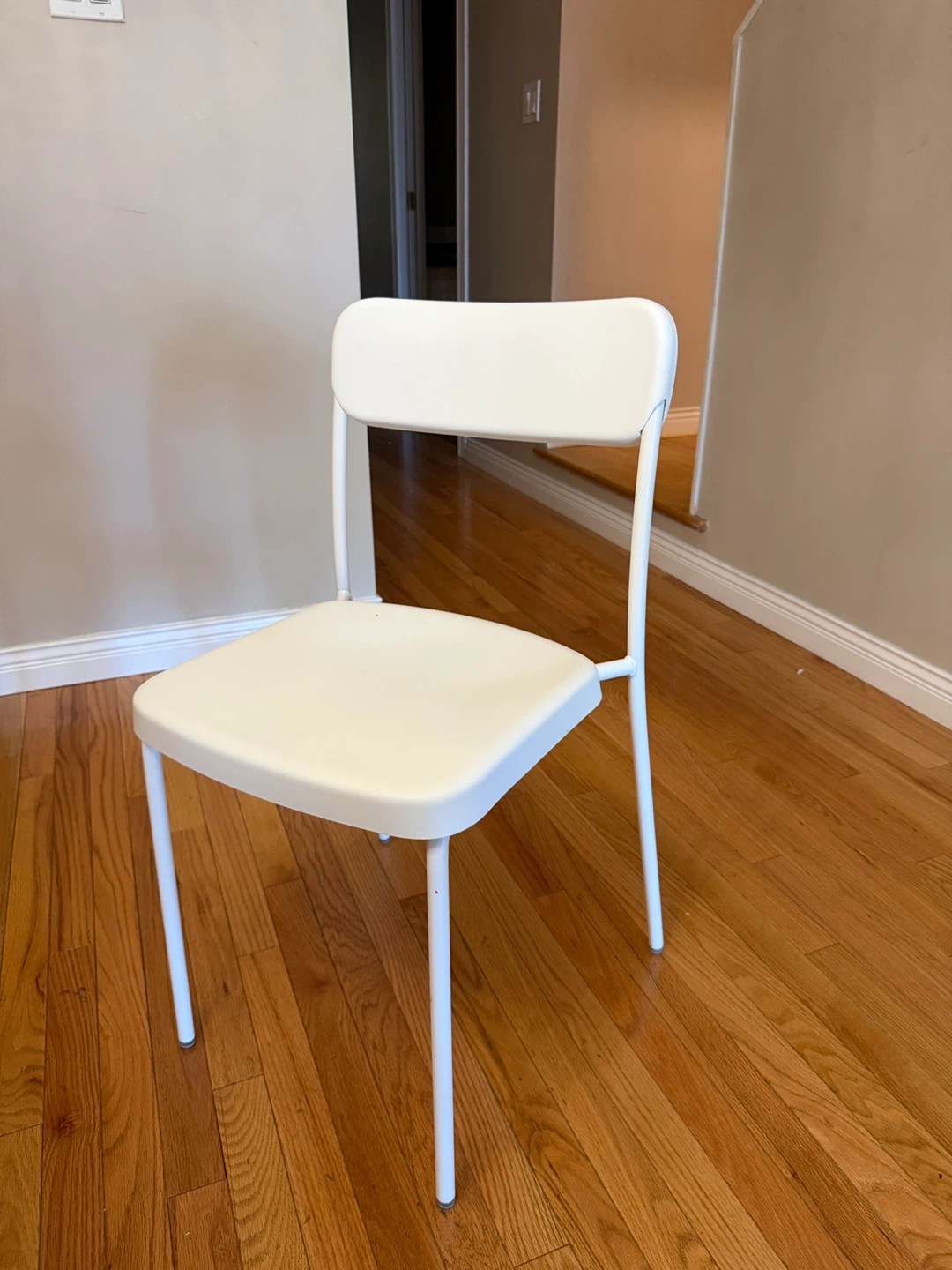 White IKEA Chairs + Red Cushion (Sold Separately or Together) - photo 2
