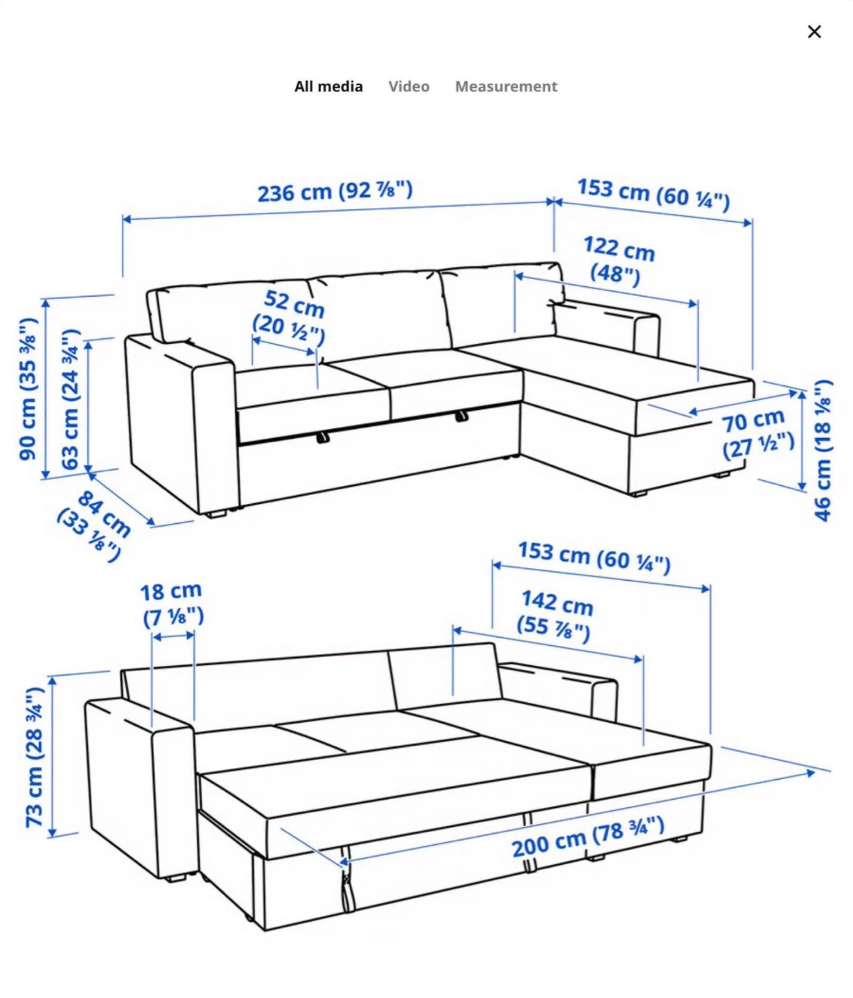 IKEA Friheten Corner Sofa Bed with Storage & TV stand - photo 4