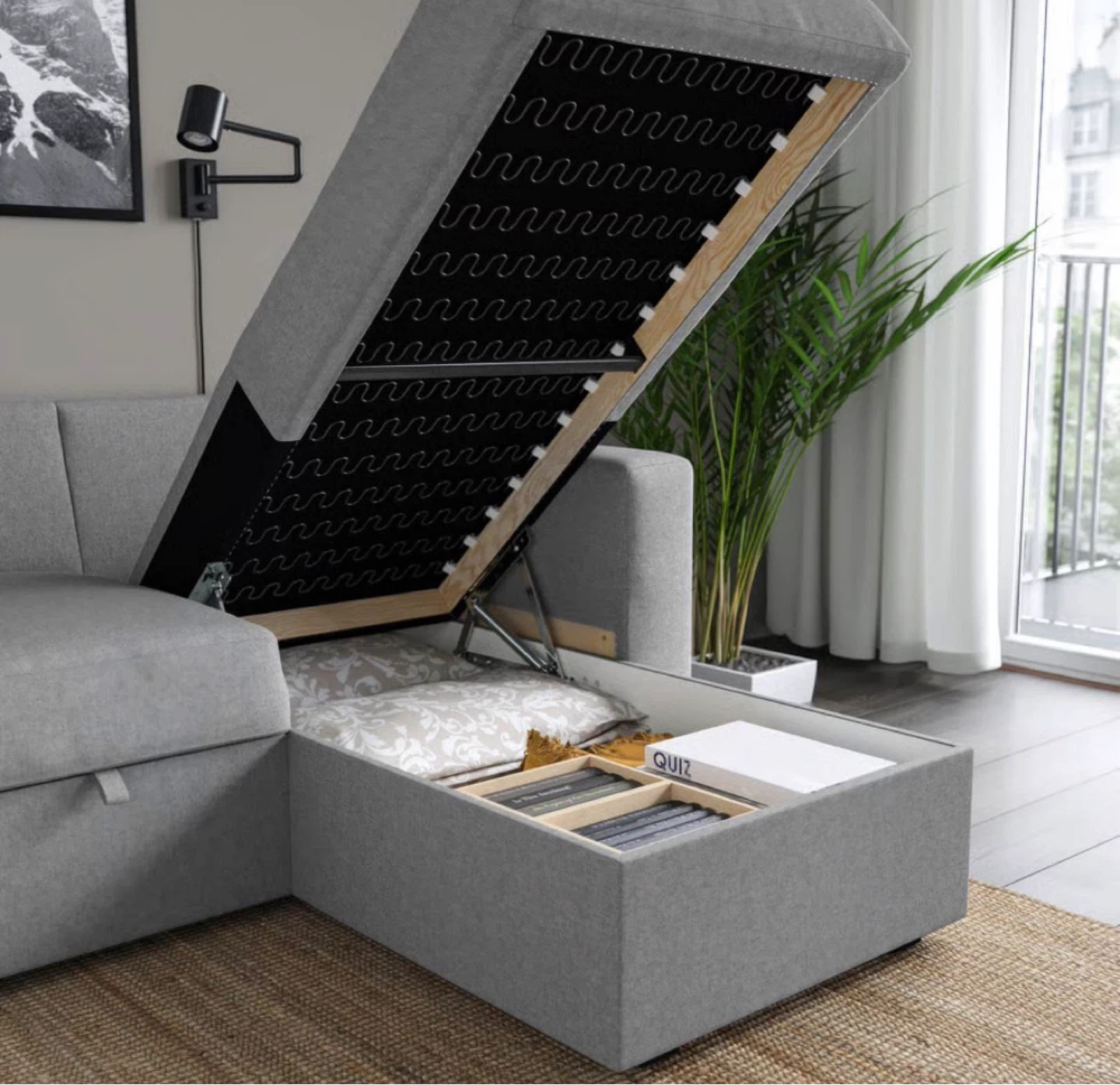 IKEA Friheten Corner Sofa Bed with Storage & TV stand - photo 3