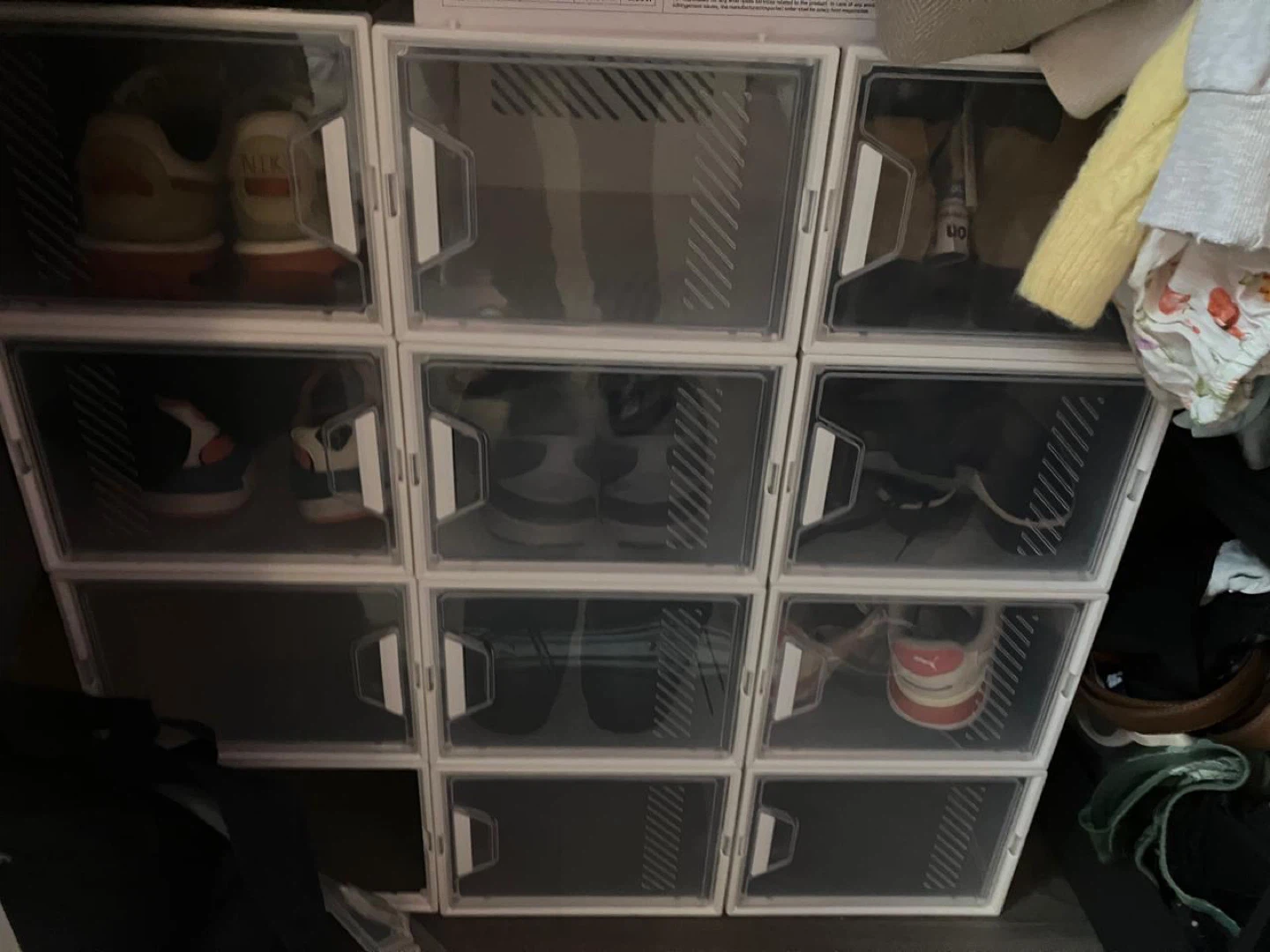 Stackable Shoe Storage Boxes (Set of 12)