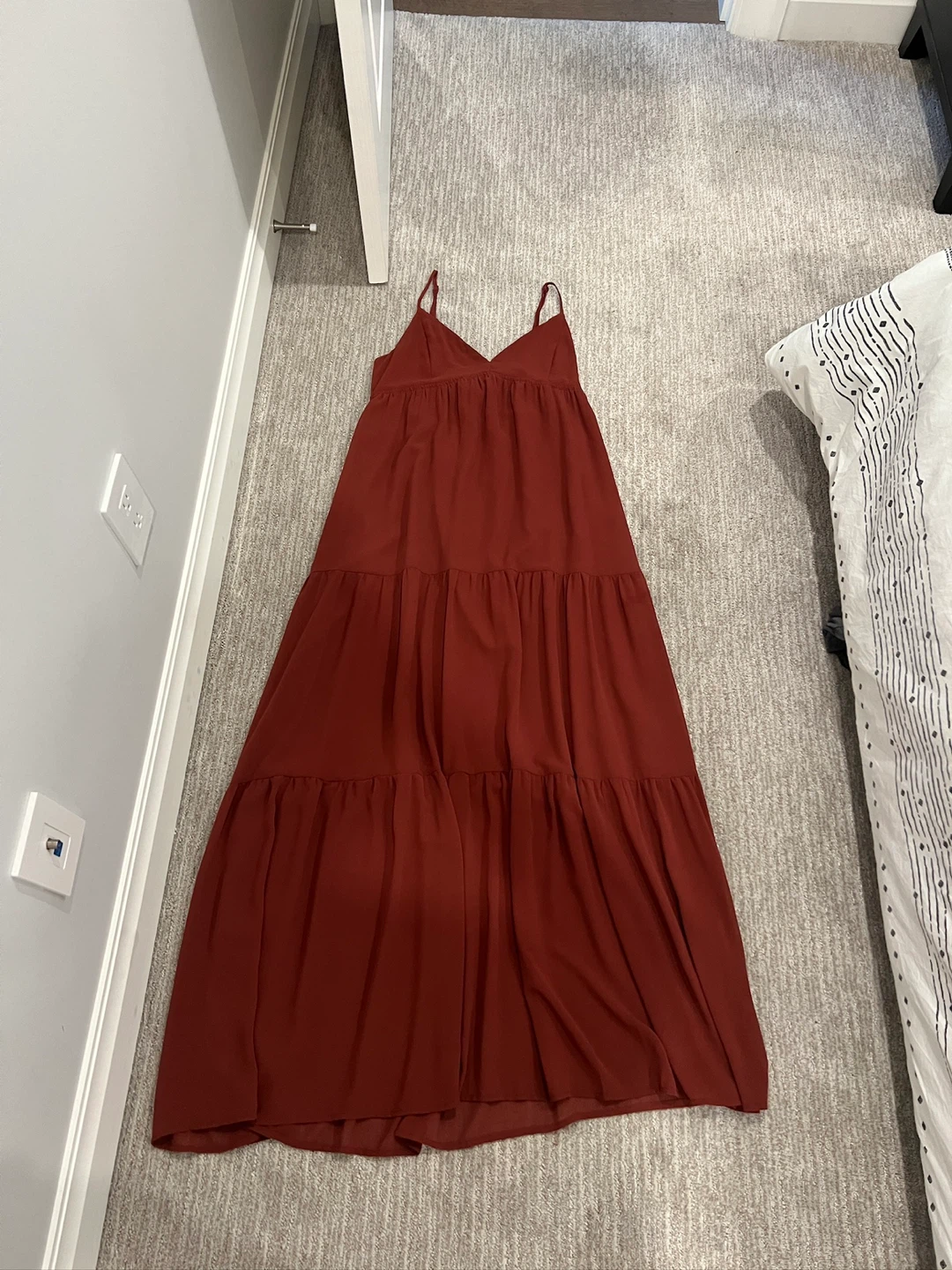 Dynamite Tiered Maxi Dress - Rust
