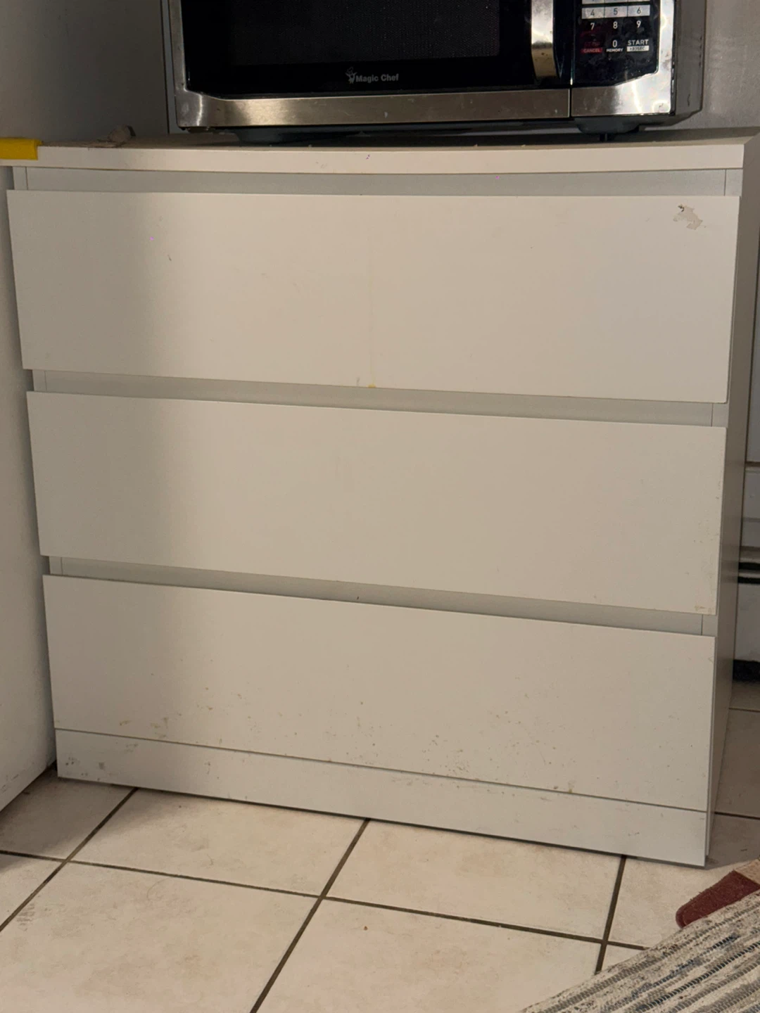 White 3-Drawer Dresser