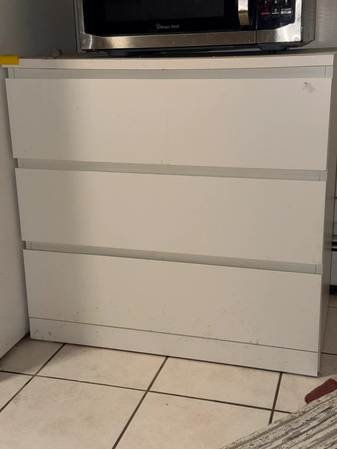 White 3-Drawer Dresser - photo 2