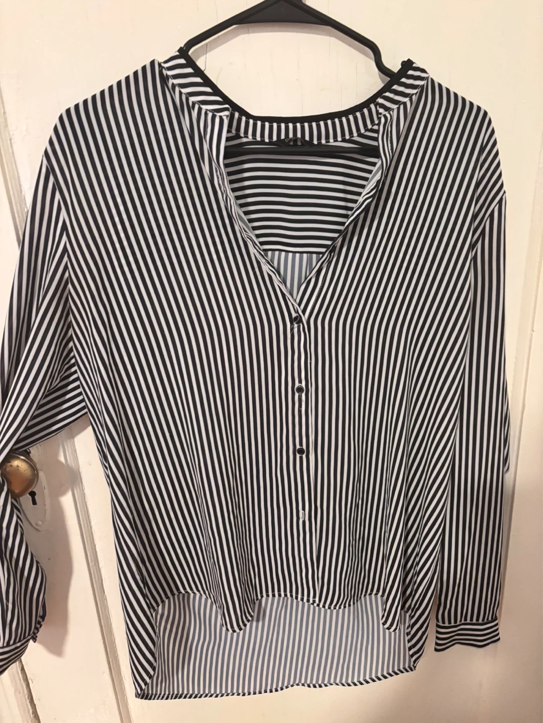 Davida Korea Striped Button-Up Blouse - photo 5