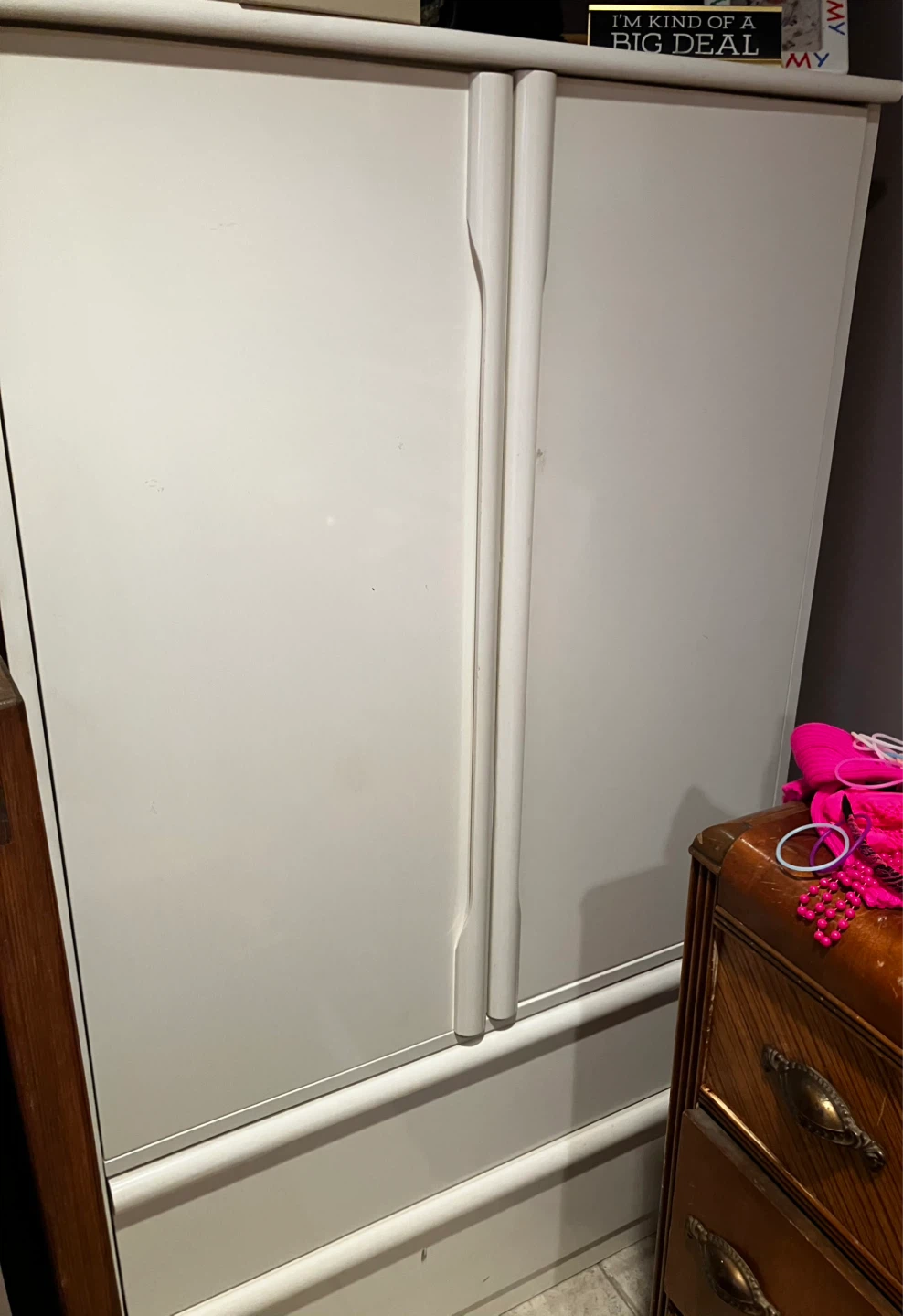 White lacquer armoire