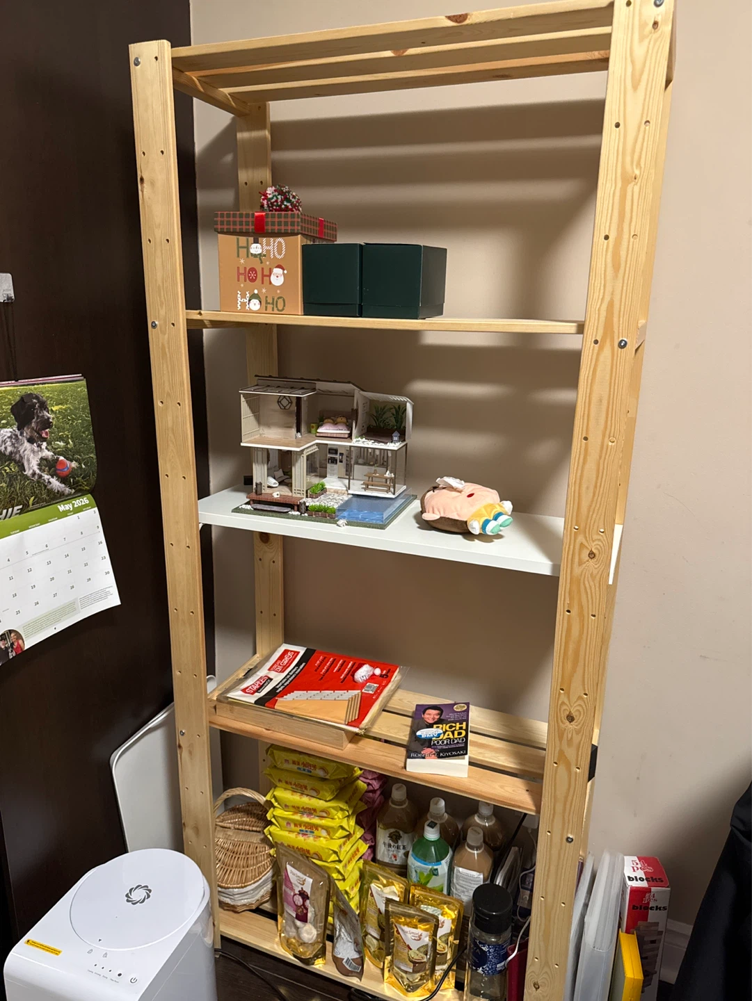 Ikea shelf unit-added one layer by myself