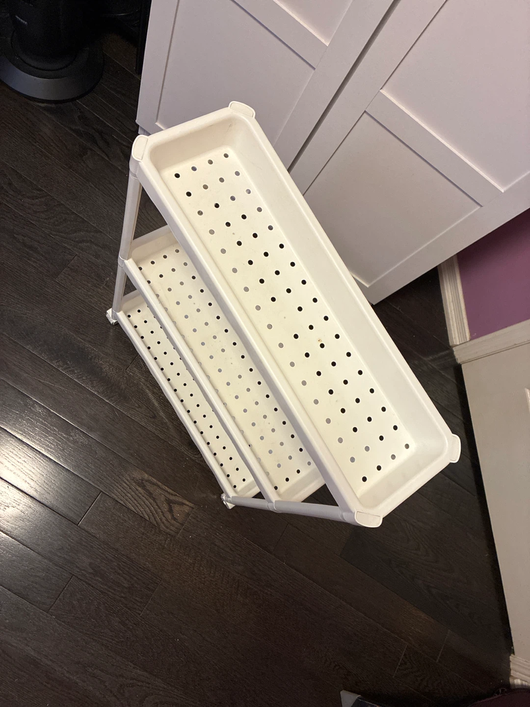 White 3-Tier Slim Storage Cart - photo 3