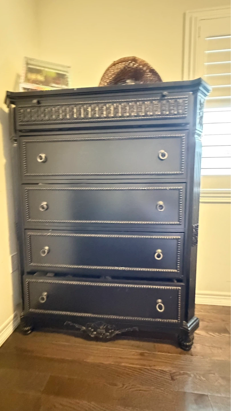Dark Wood 5-Drawer Dresser - photo 2