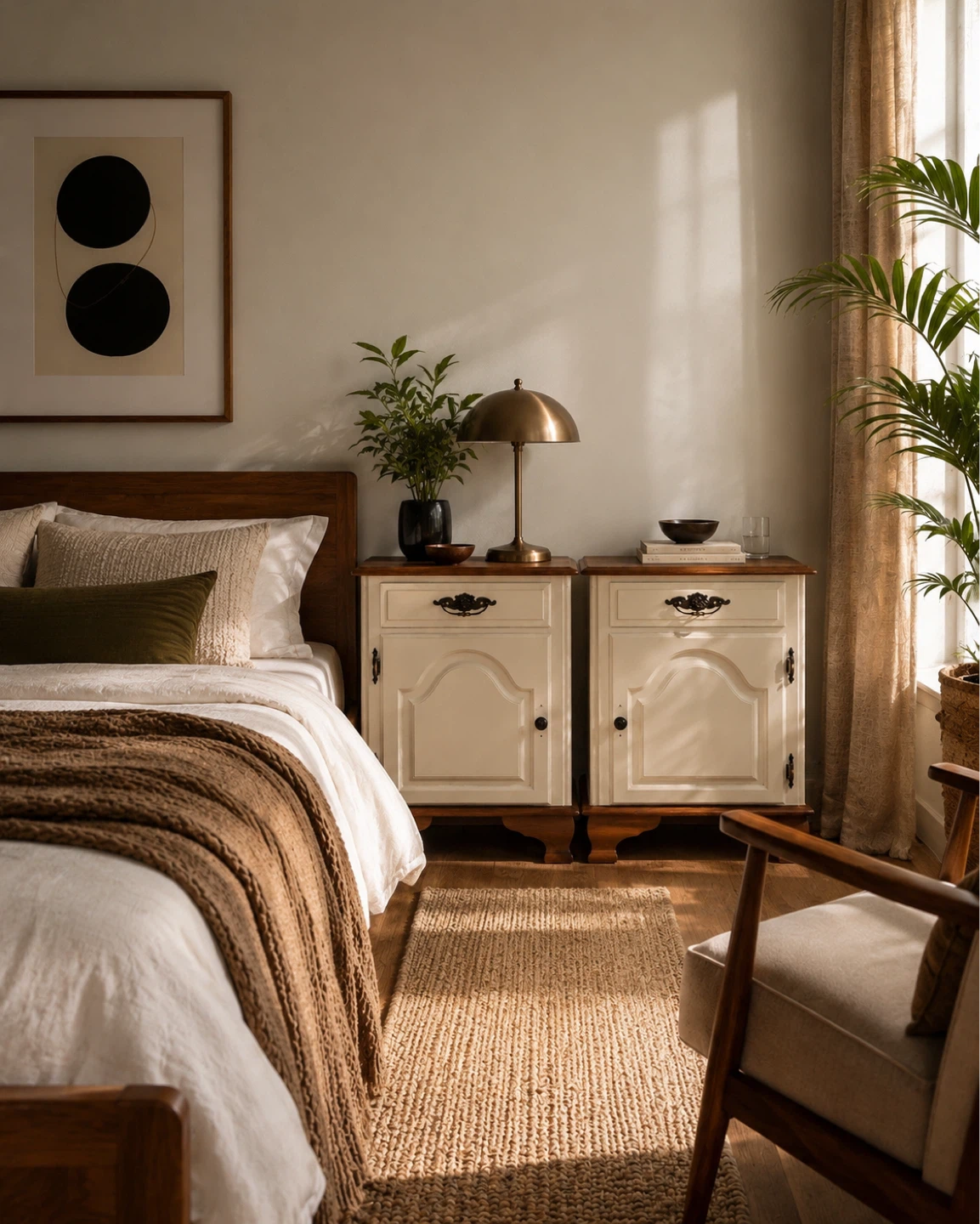 Set of Beautiful Solid Wood Nightstands
