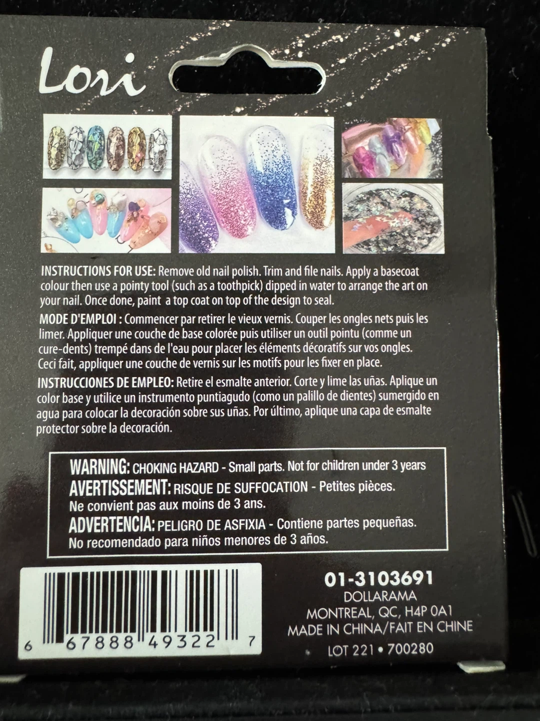 Lori Nail Art Glitter Set with Tools - photo 3