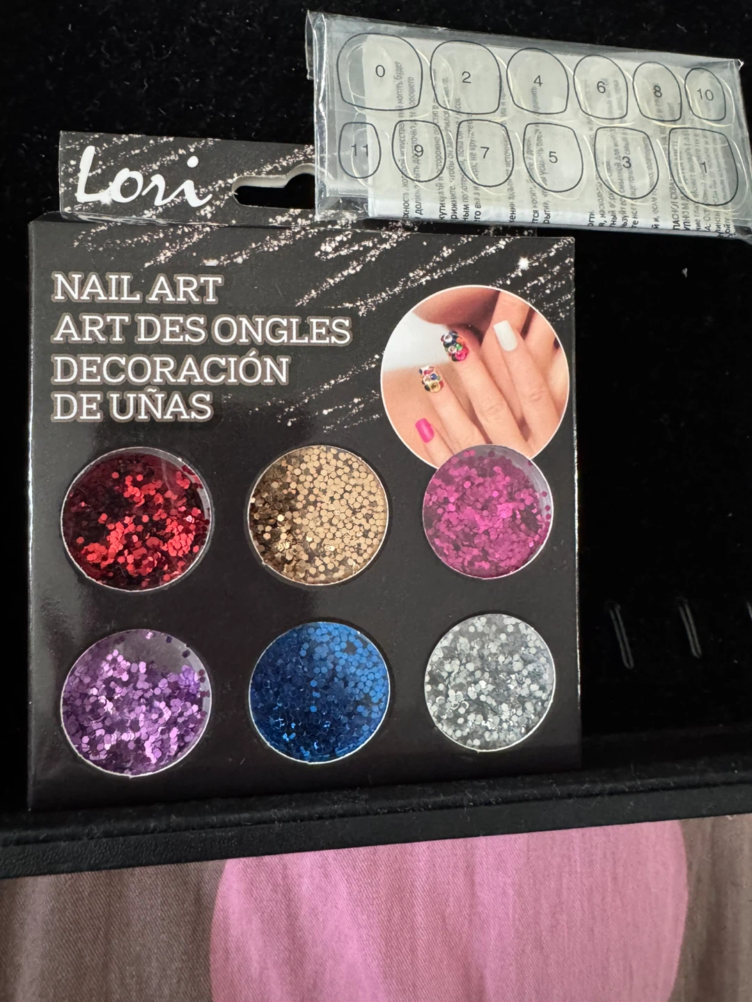 Lori Nail Art Glitter Set with Tools