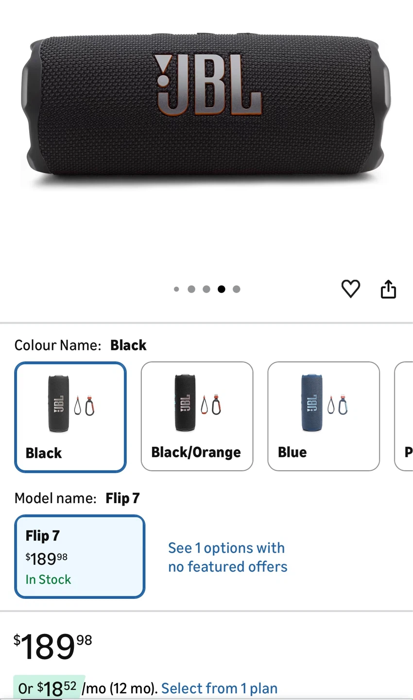 JBL Flip 7 Portable Waterproof Bluetooth Speaker - Black - photo 3