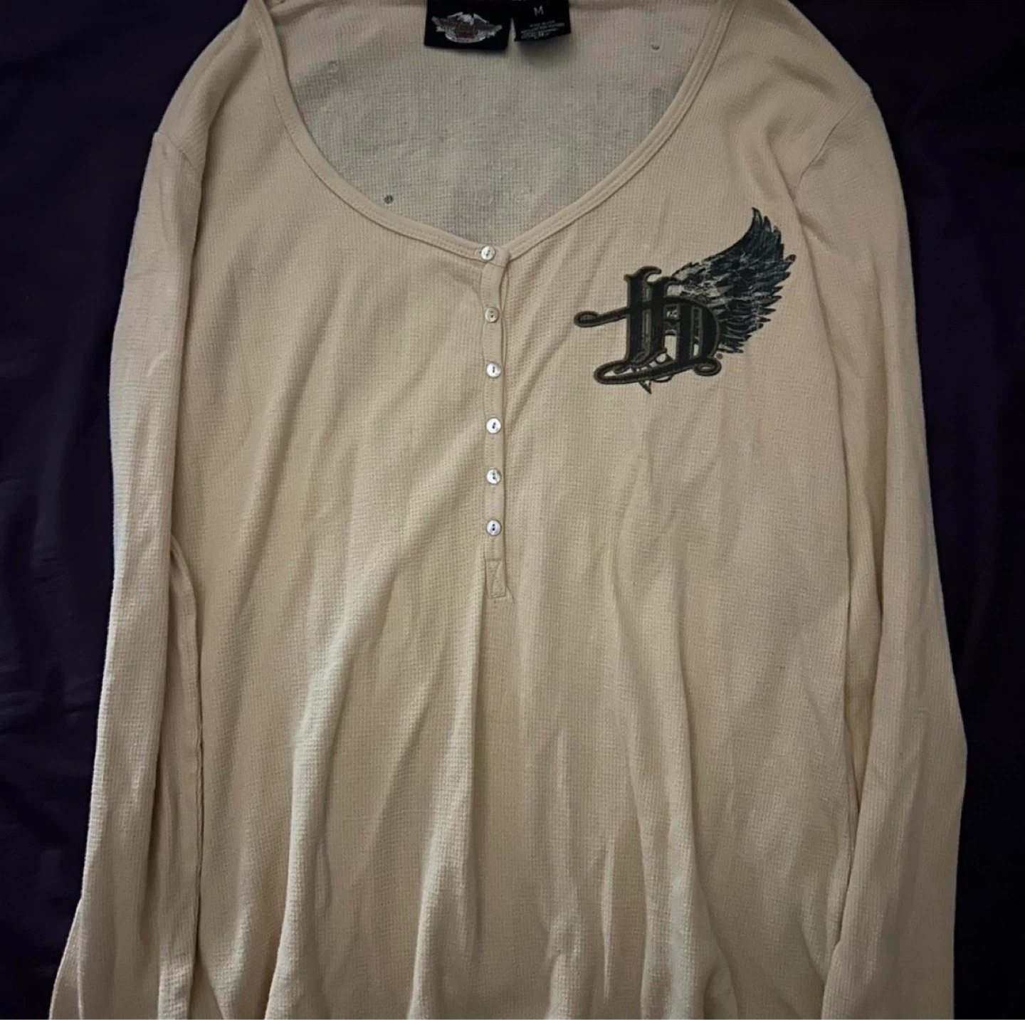 Harley-Davidson Women's Thermal Long Sleeve Shirt Size M - photo 2