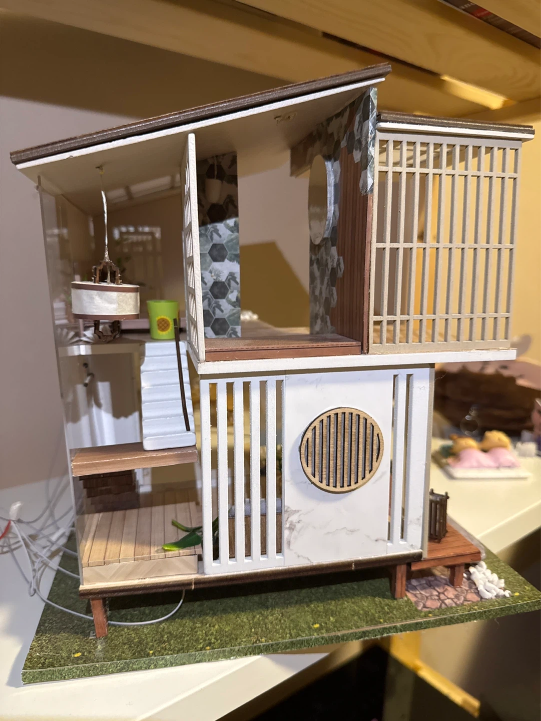 DIY Miniature Dollhouse with Pool and Modern Design - photo 2