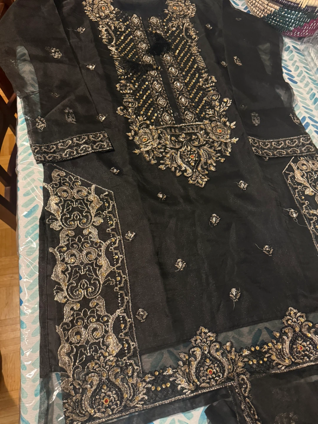 Black Embroidered Kurti - photo 2