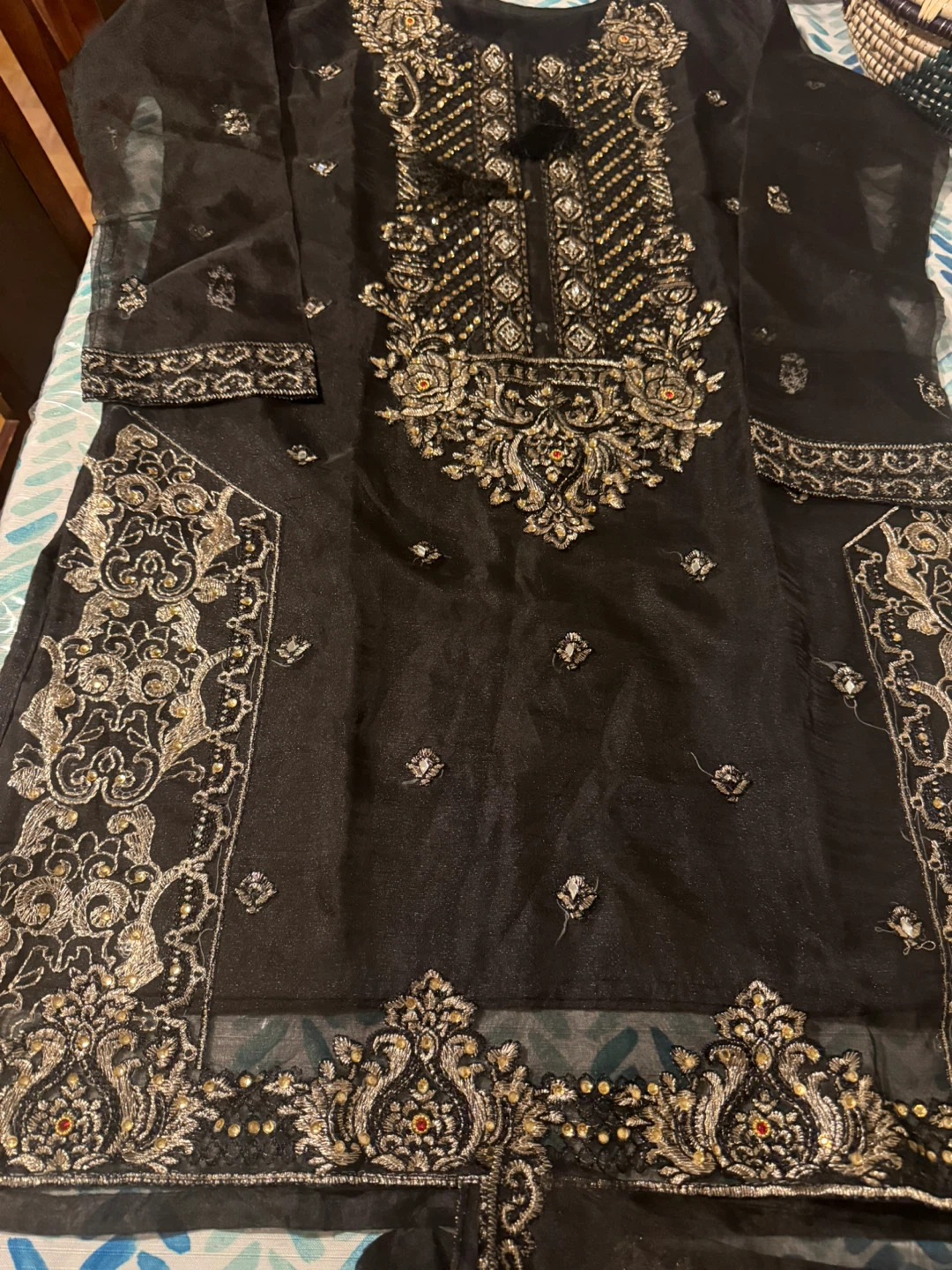 Black Embroidered Kurti - photo 3