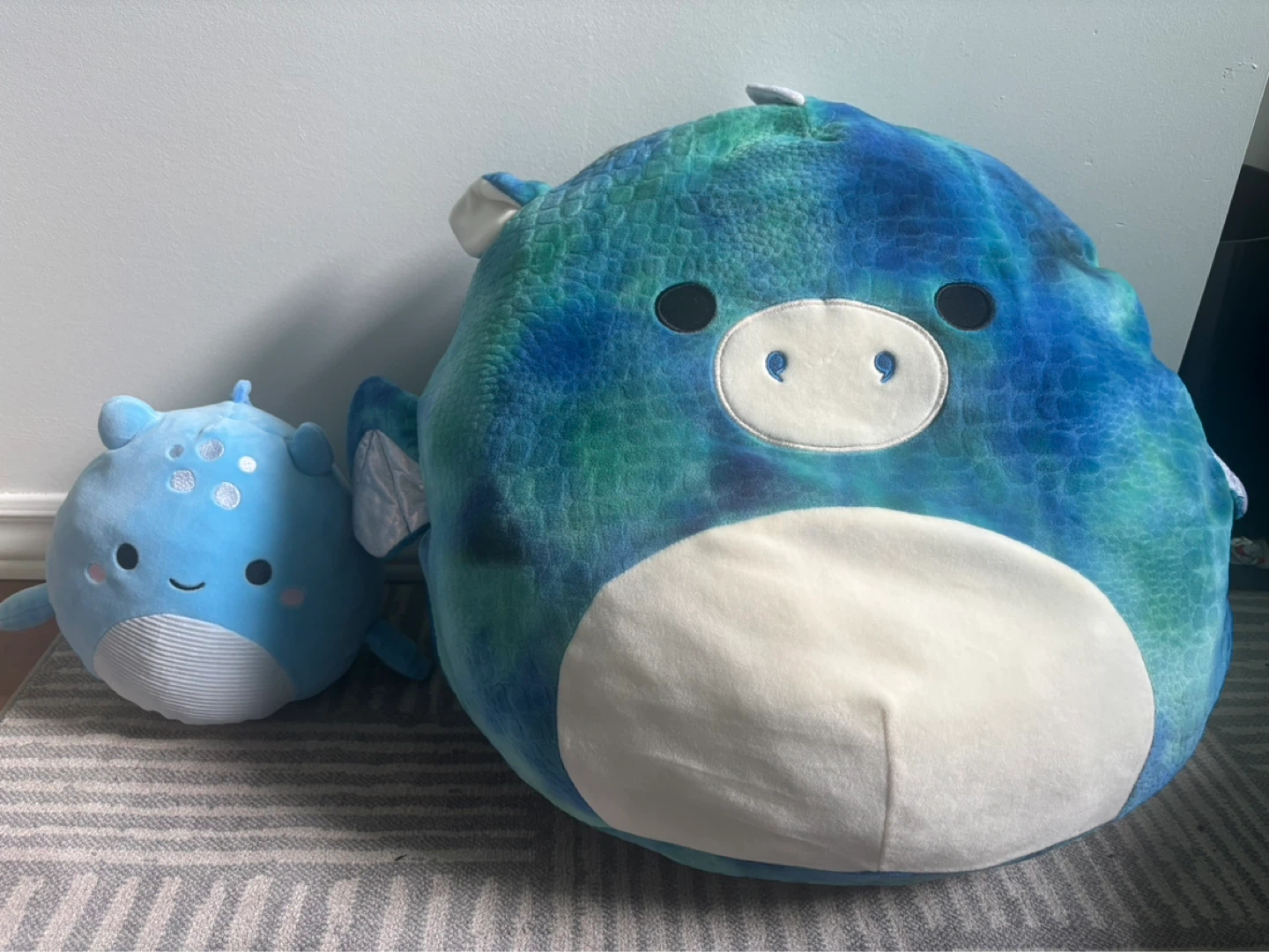 Squishmallows Plush Toys - Blue dino and Dragon