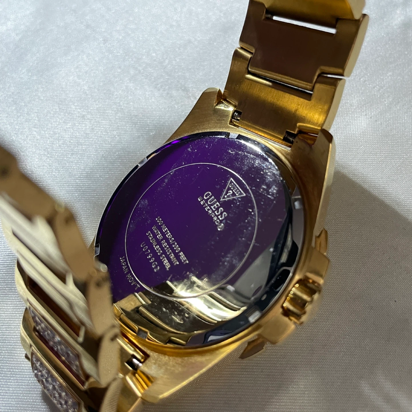 Guess 48MM Crystal Embellished Watch - Gold-Tone - photo 5