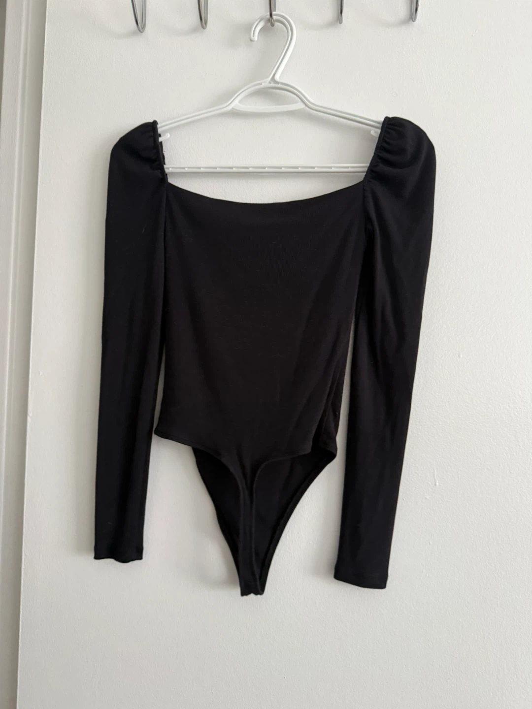 Wilfred Black Long Sleeve Square Neck Bodysuit XS - photo 3