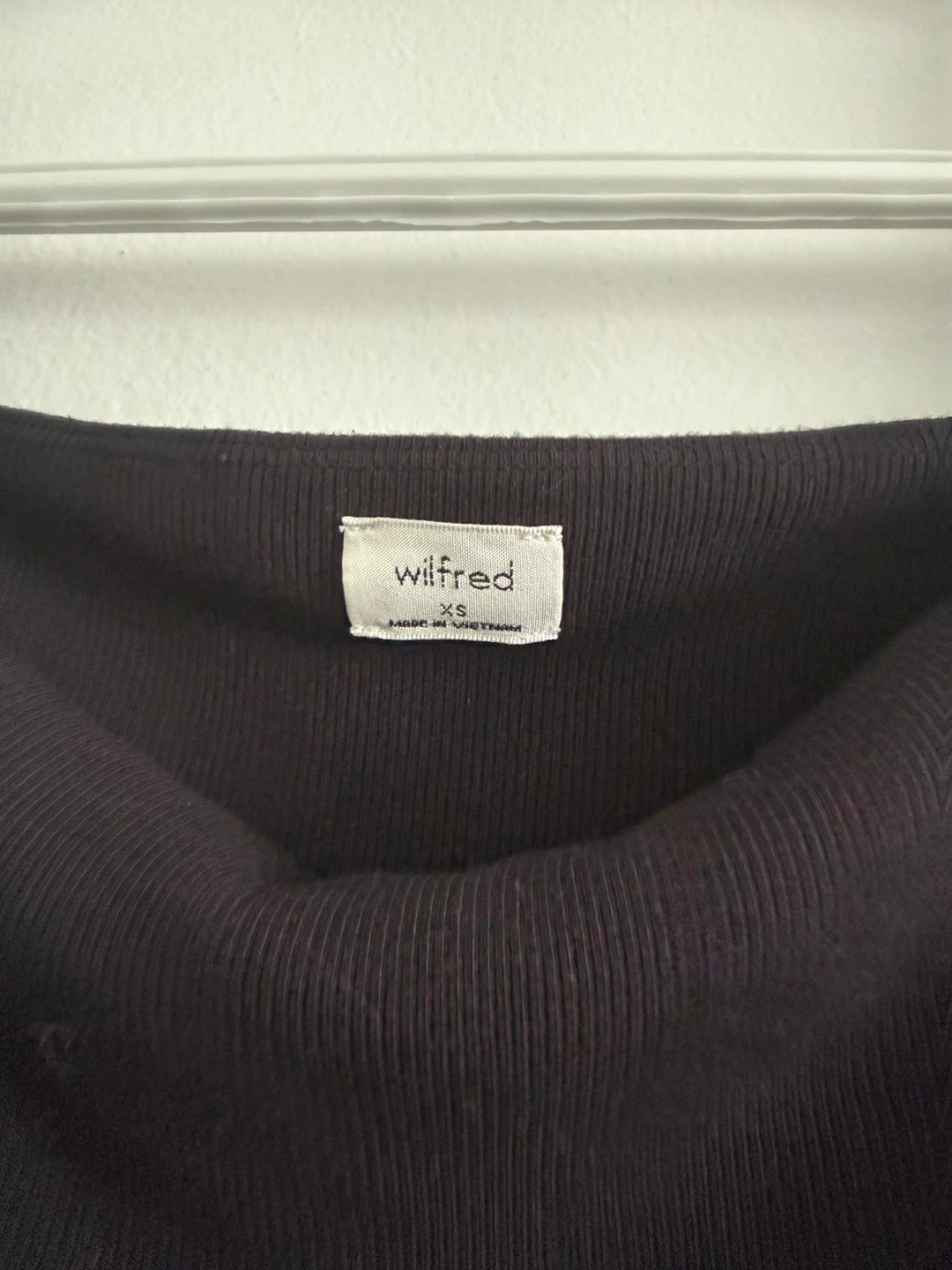 Wilfred Black Long Sleeve Square Neck Bodysuit XS - photo 2