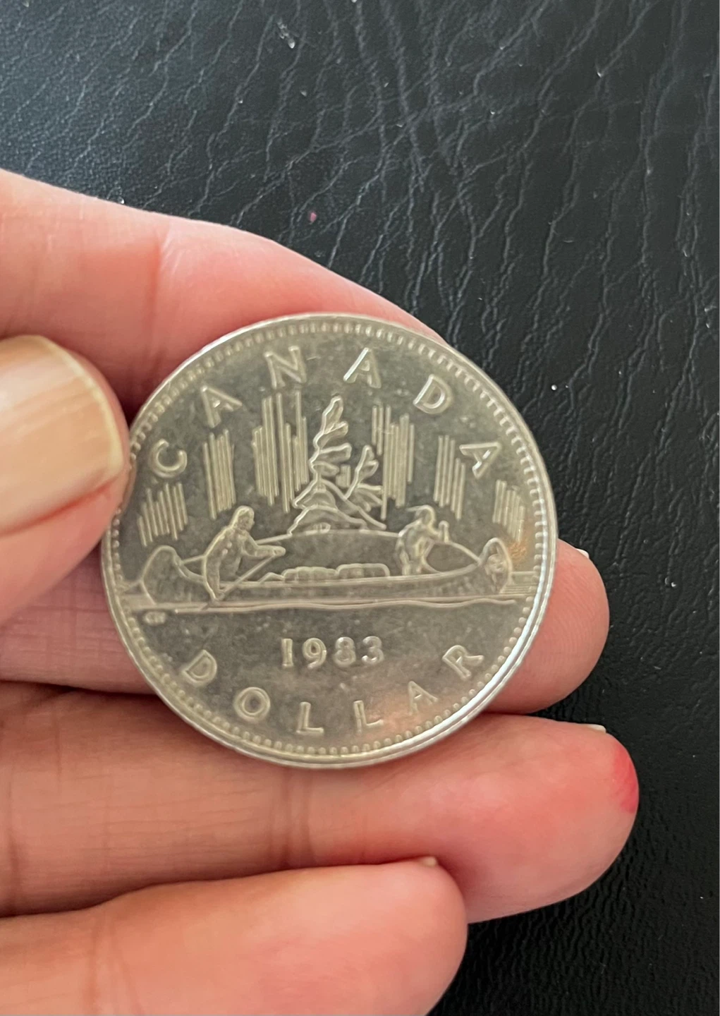Vintage voyager 1983 Canadian Dollar Coin