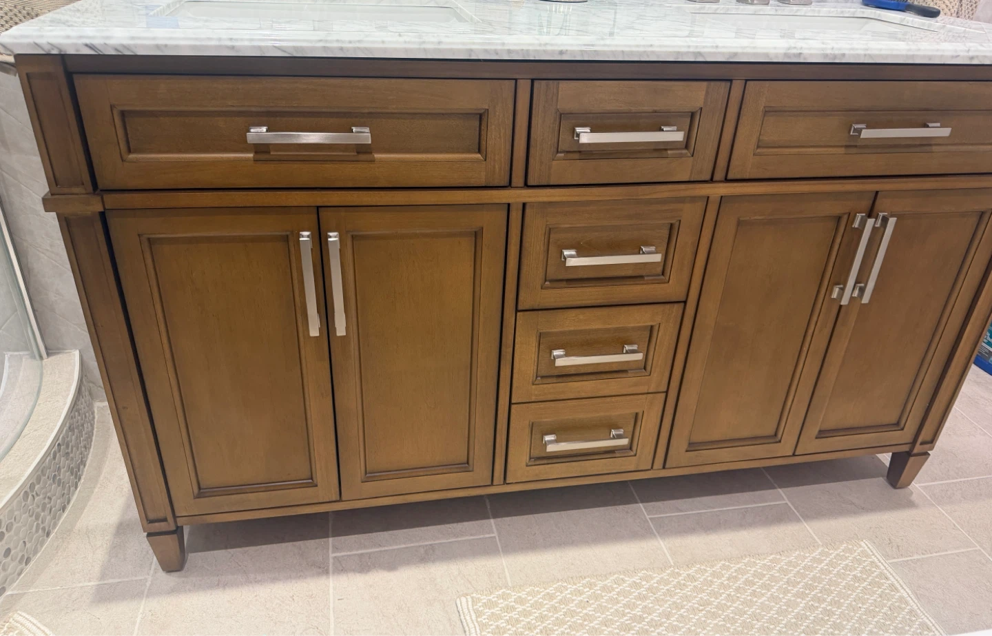 Double Vanity with Marble Top
