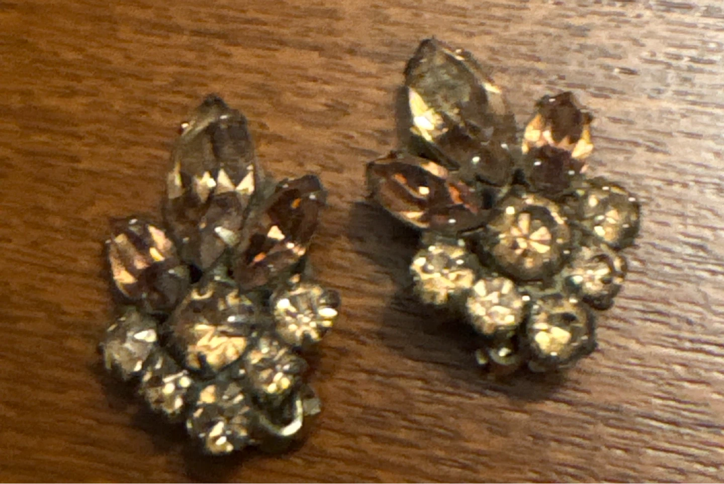 Sherman Rhinestone Clip-On Earrings