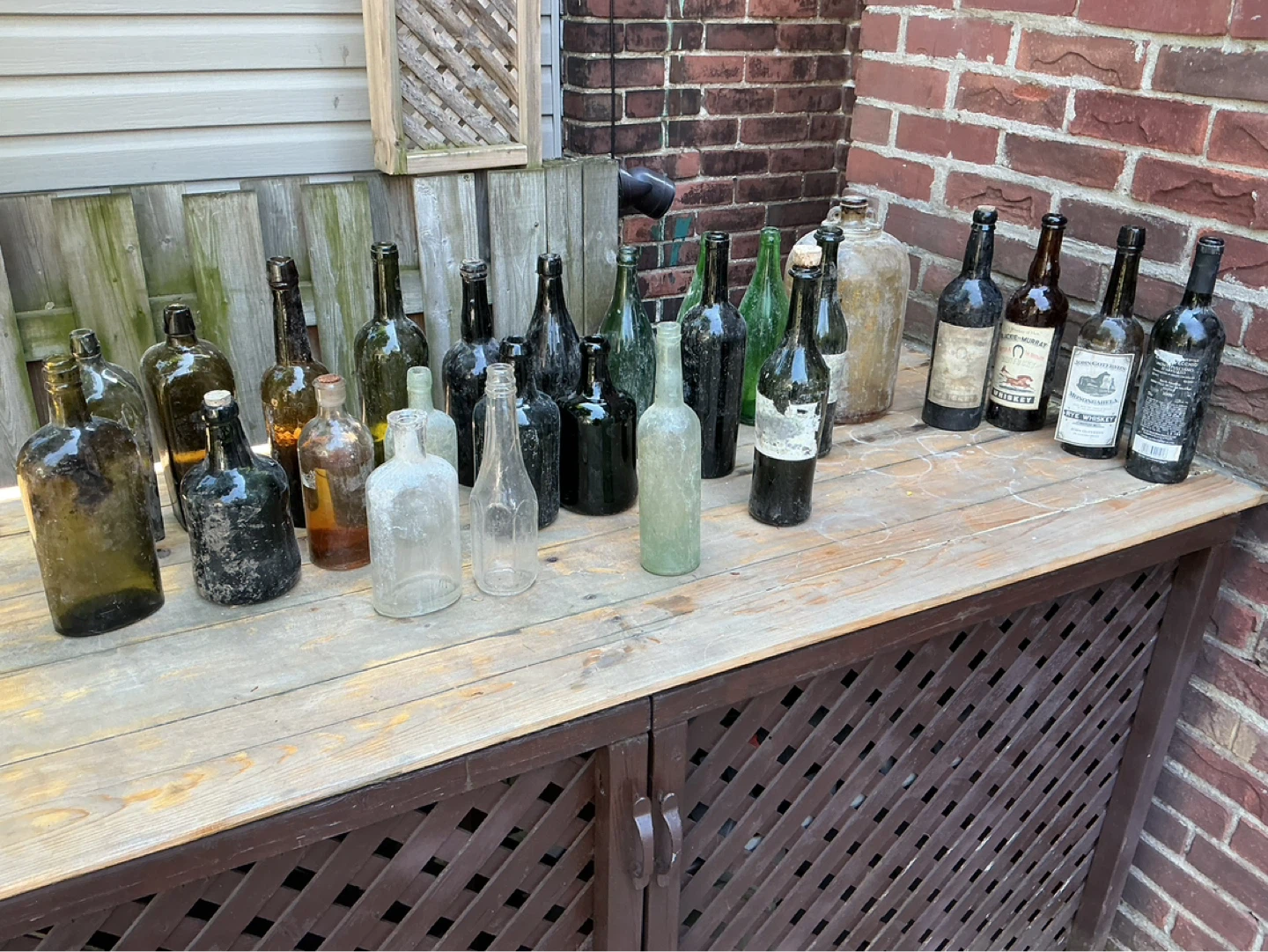 A Whole Bunch of Antique Glass Bottles !