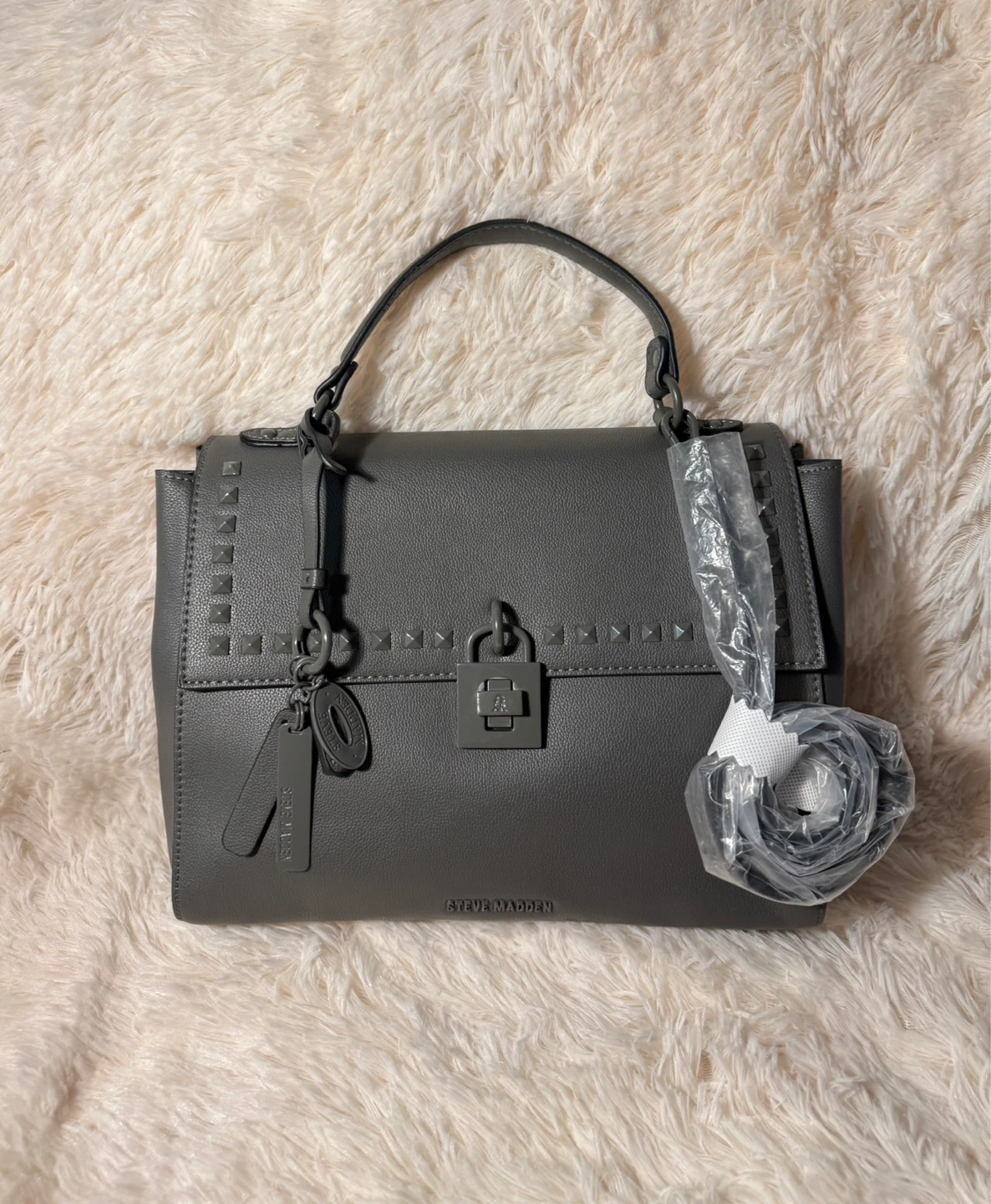 Steve Madden Grey Satchel Handbag