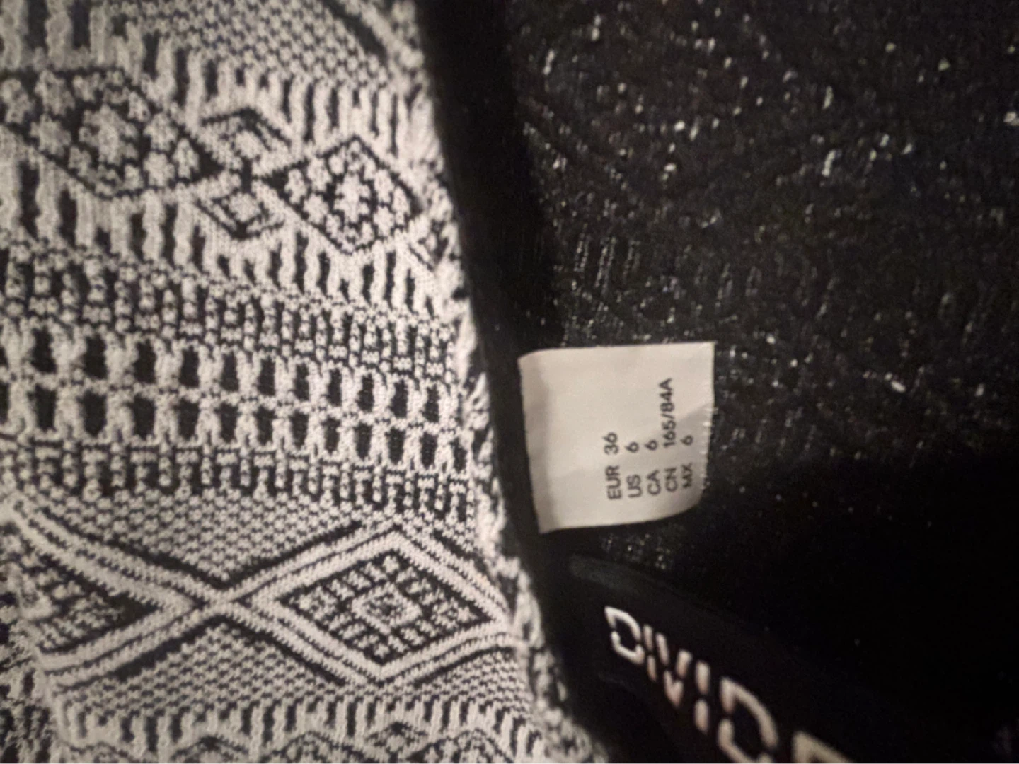 Divided H&M Black and White Patterned Peplum Dress Size US 6 - photo 4