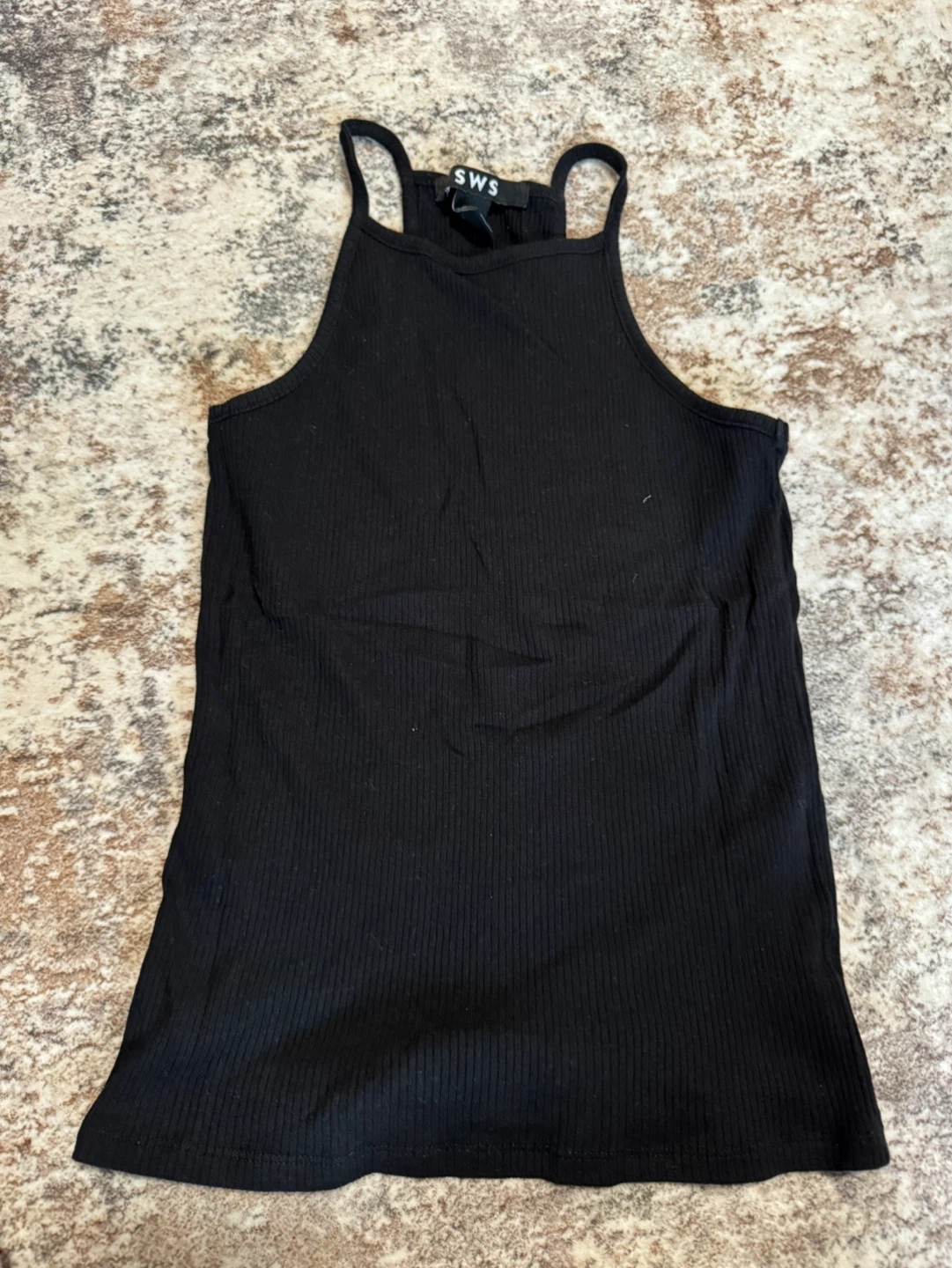 SWS Black Ribbed Tank Top