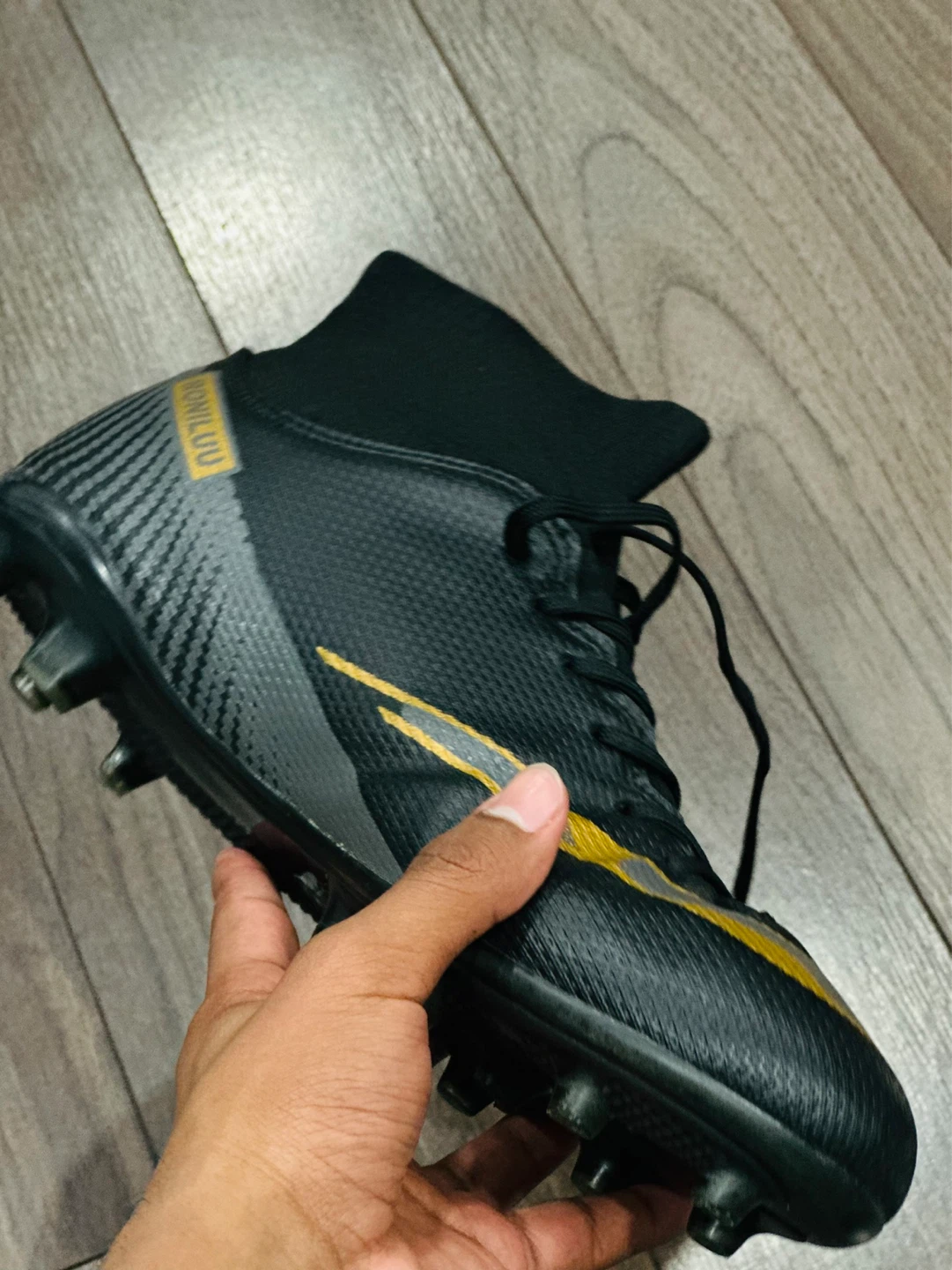 RONILUO Soccer Cleats - Black/Gold - photo 2
