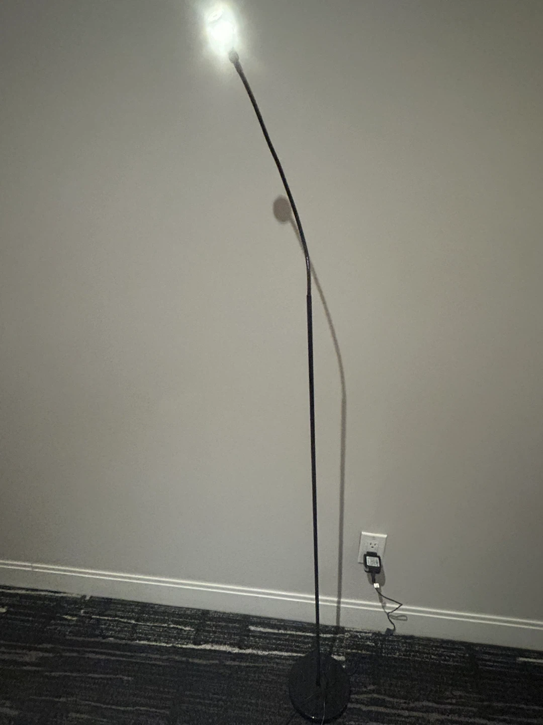 Black Floor Lamp with Foot Switch