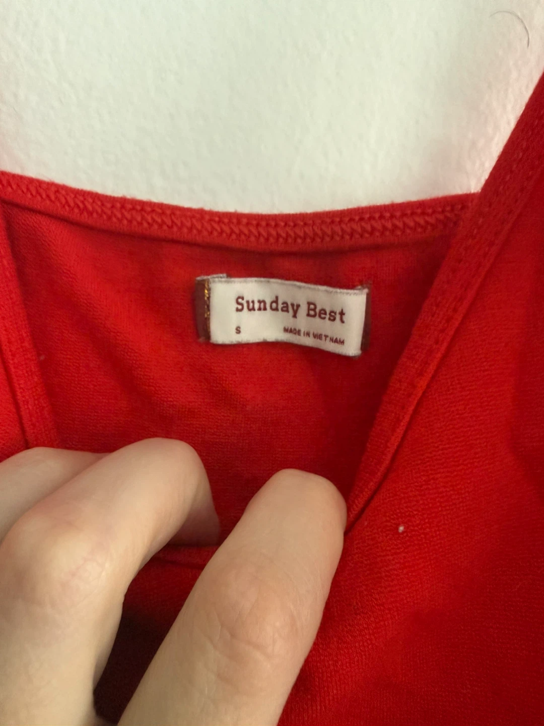 Sunday Best Red Spaghetti Strap Bodysuit Size S - photo 3