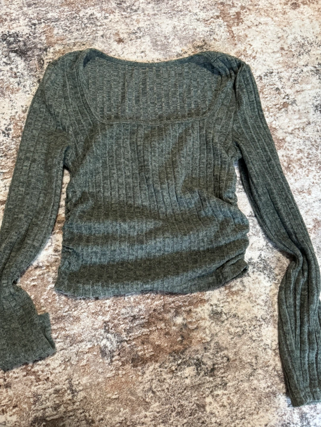 Ribbed Long Sleeve Crop Top