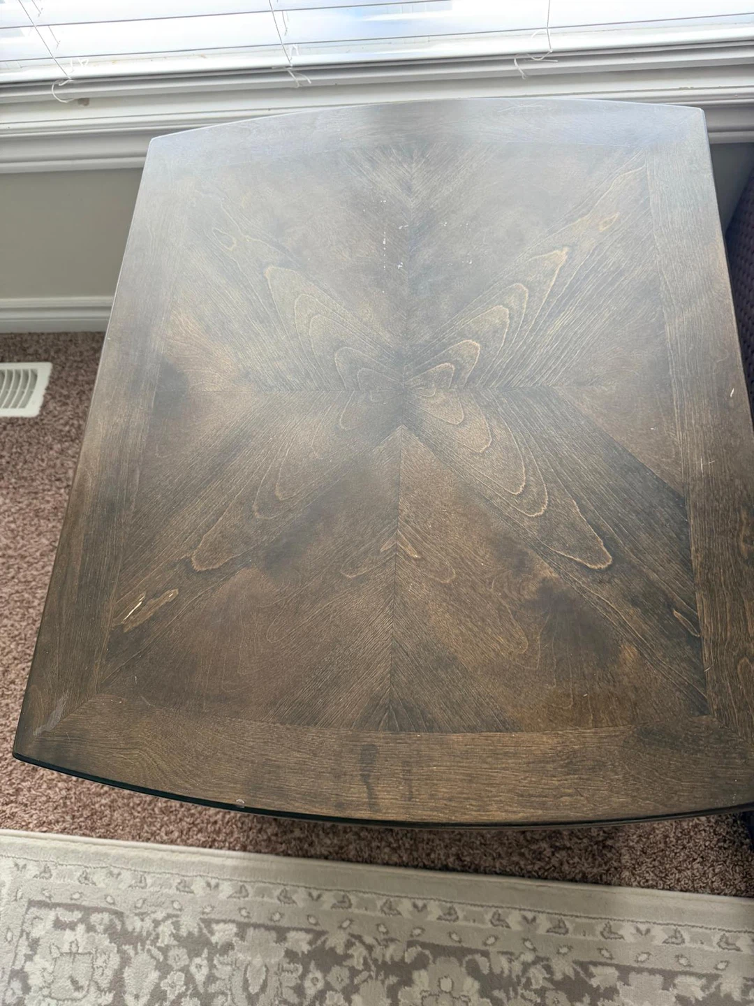 Dark Wood End Table with Drawer - photo 3