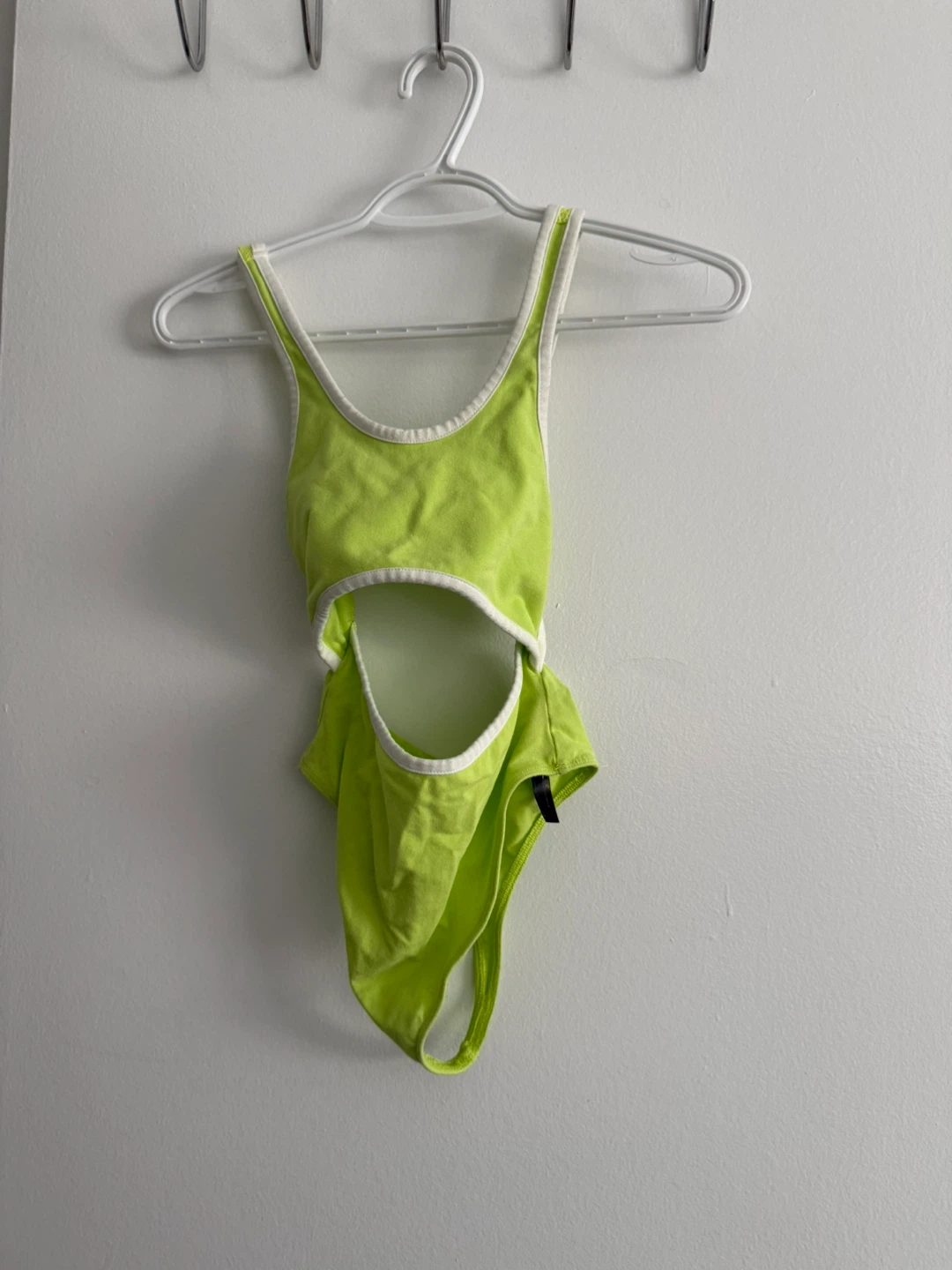 Lime Green Cutout Bodysuit - XS