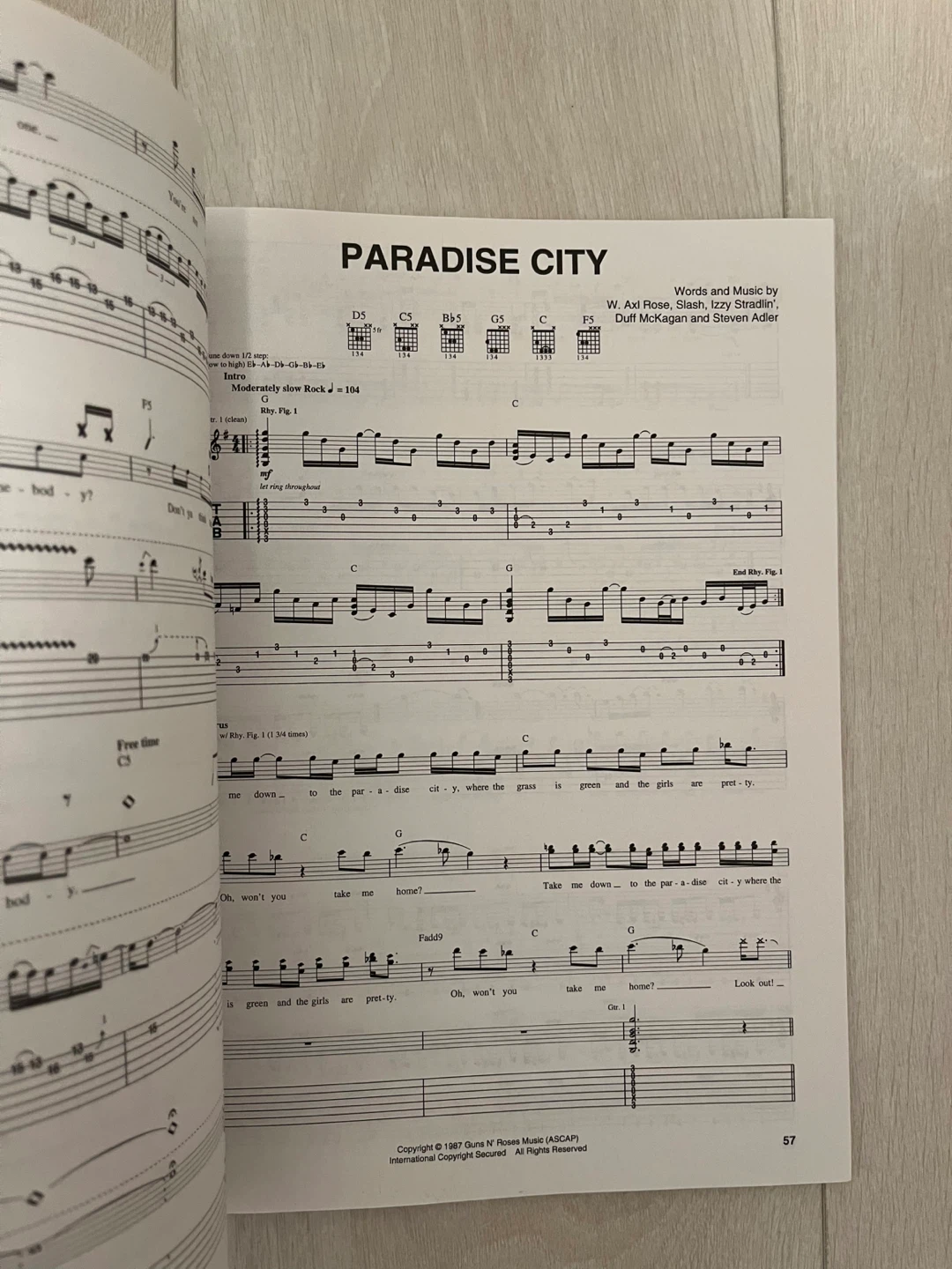 Guns N' Roses Live Era '87-'93 Highlights Guitar Book - photo 2