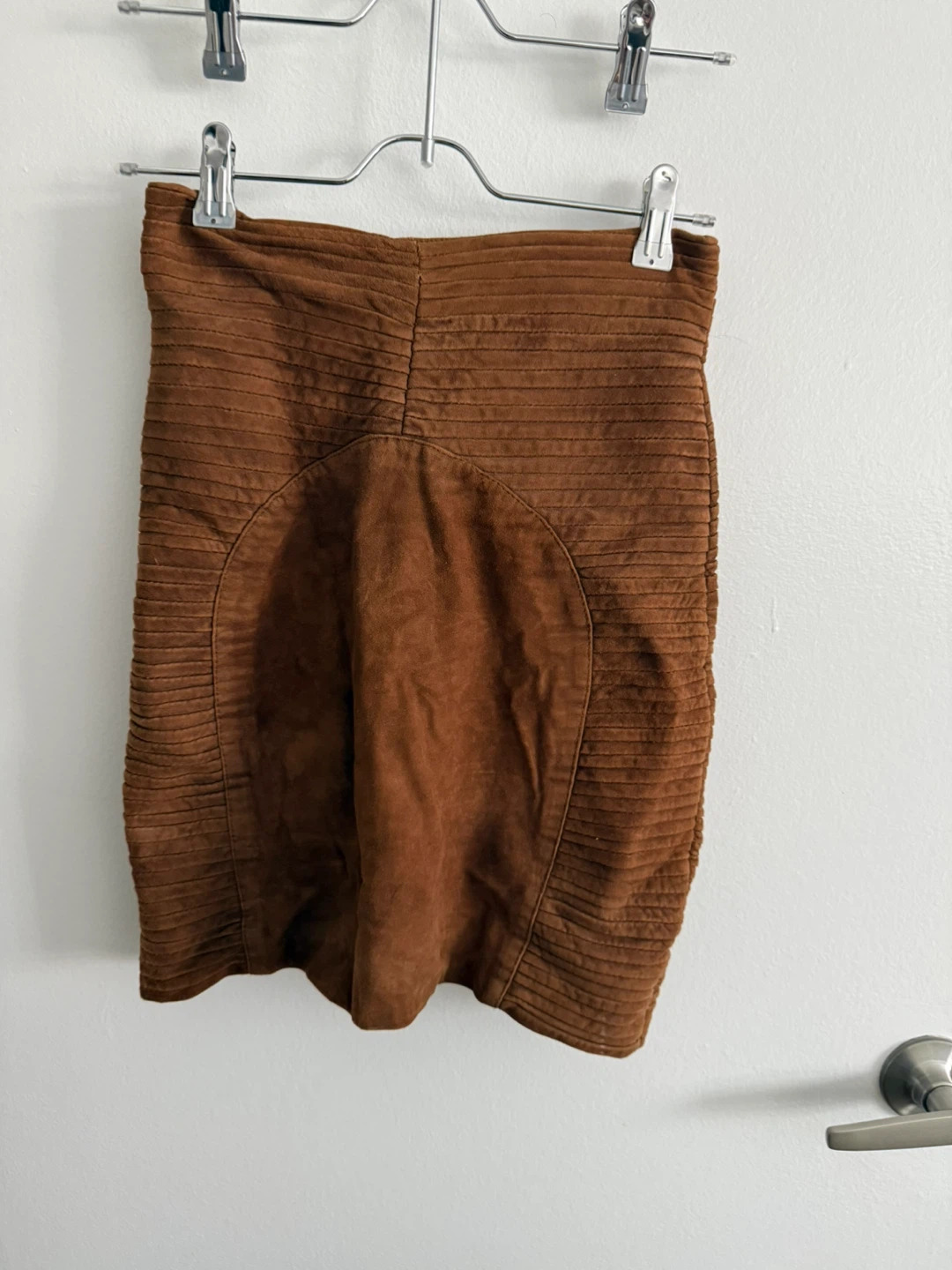 GESTUZ Brown Suede Skirt - Size 36