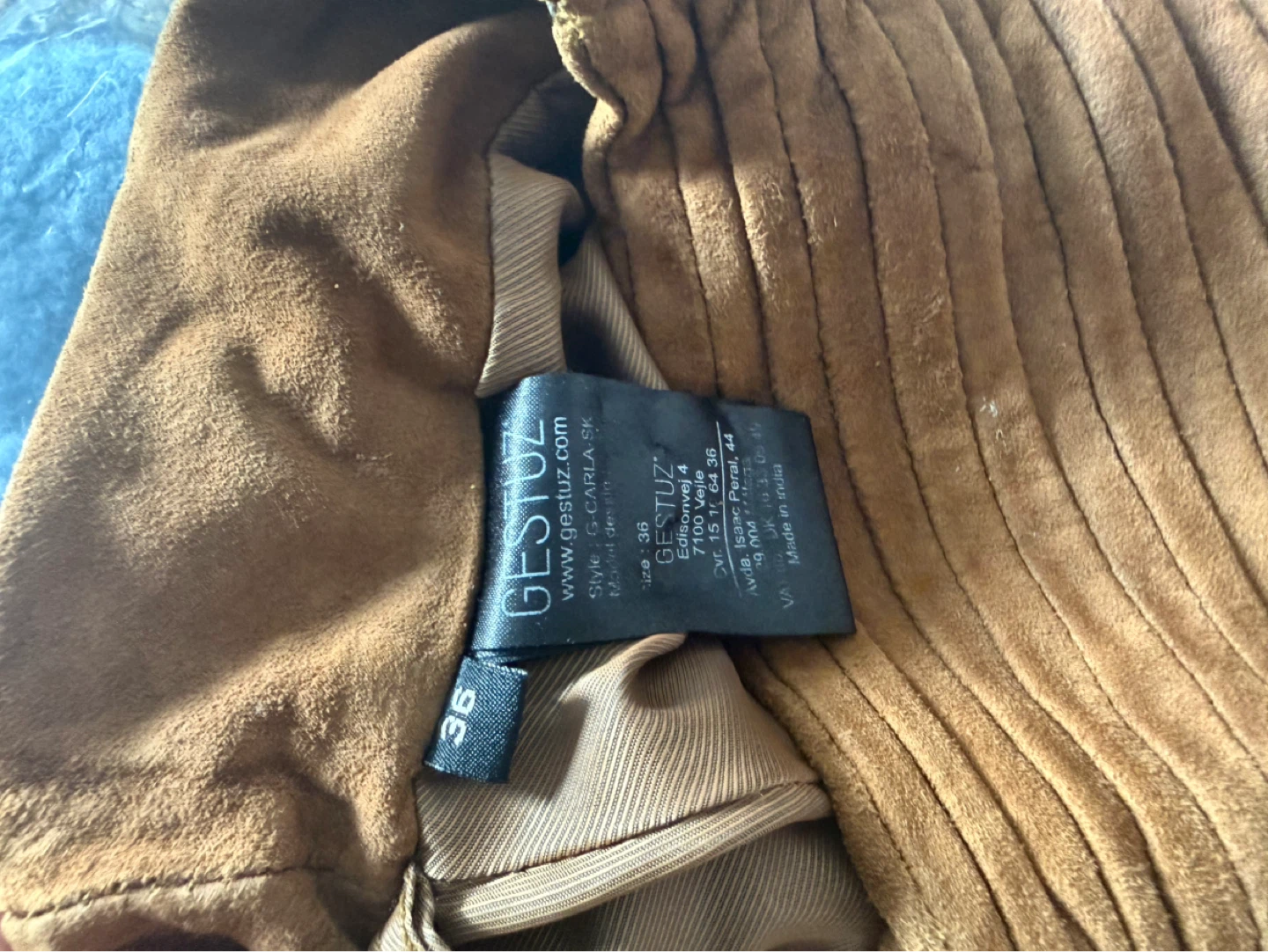 GESTUZ Brown Suede Skirt - Size 36 - photo 4