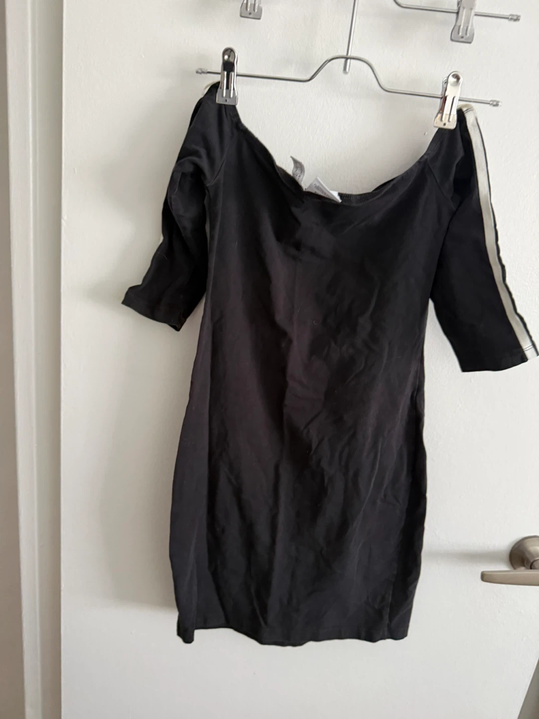 Adidas Black Off-the-Shoulder 3-Stripes Dress - photo 3