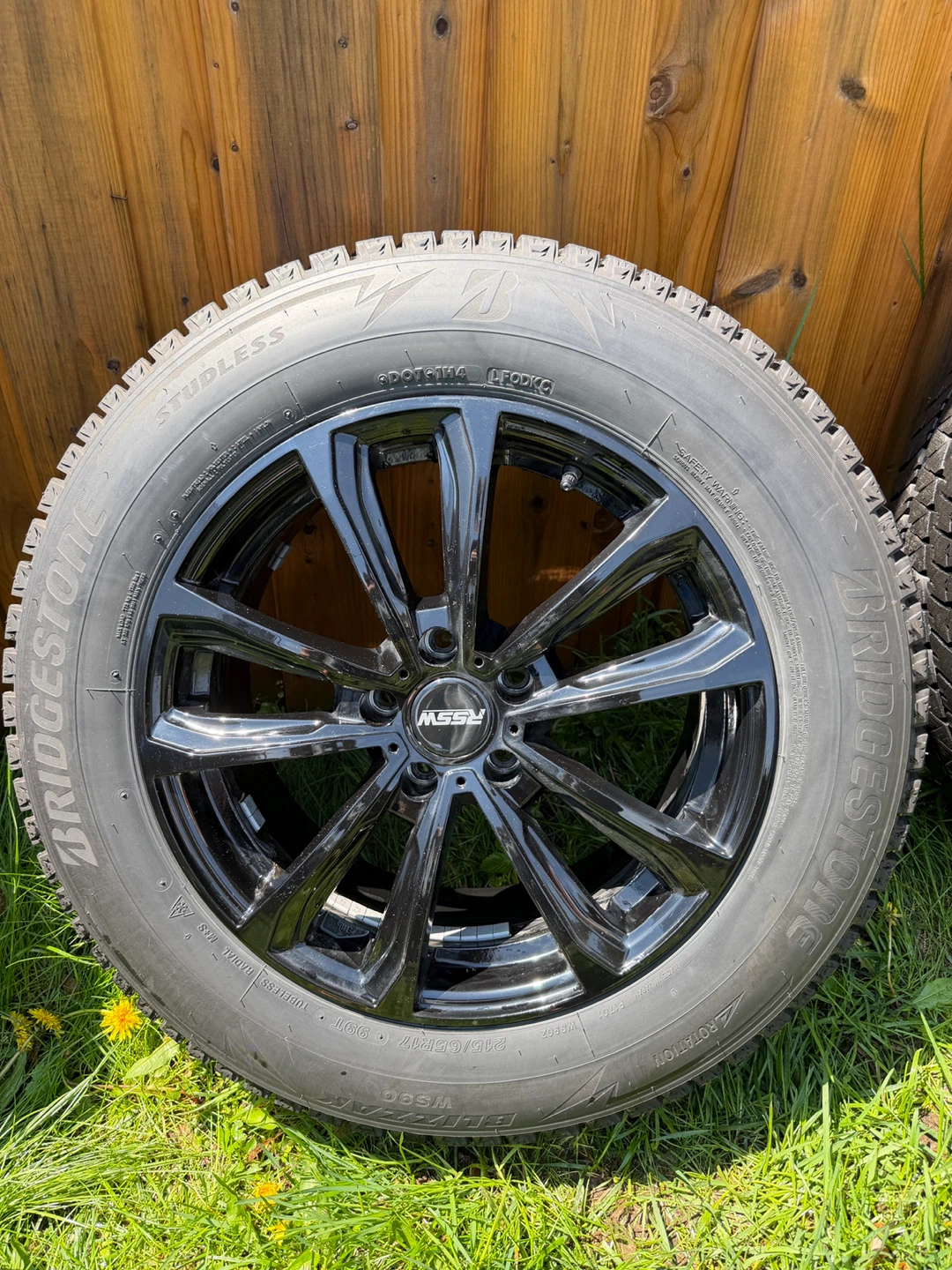 RSSW Black Alloy Wheels with Bridgestone Blizzak Tires - photo 3