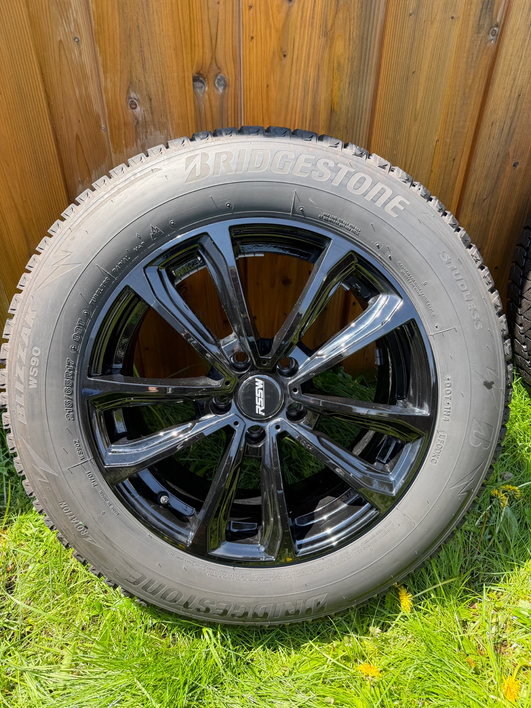 RSSW Black Alloy Wheels with Bridgestone Blizzak Tires - photo 4