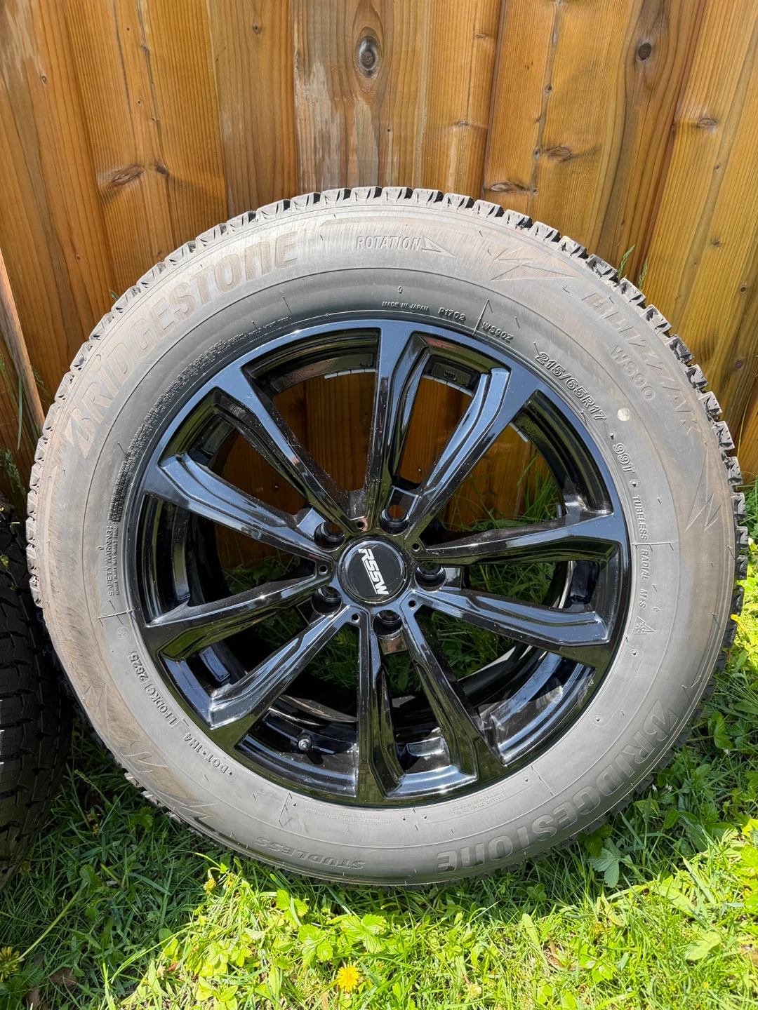 RSSW Black Alloy Wheels with Bridgestone Blizzak Tires - photo 5