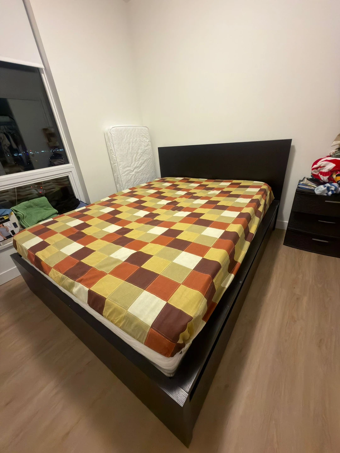 Dark Brown Platform Bed Frame with Storage Drawers - photo 4
